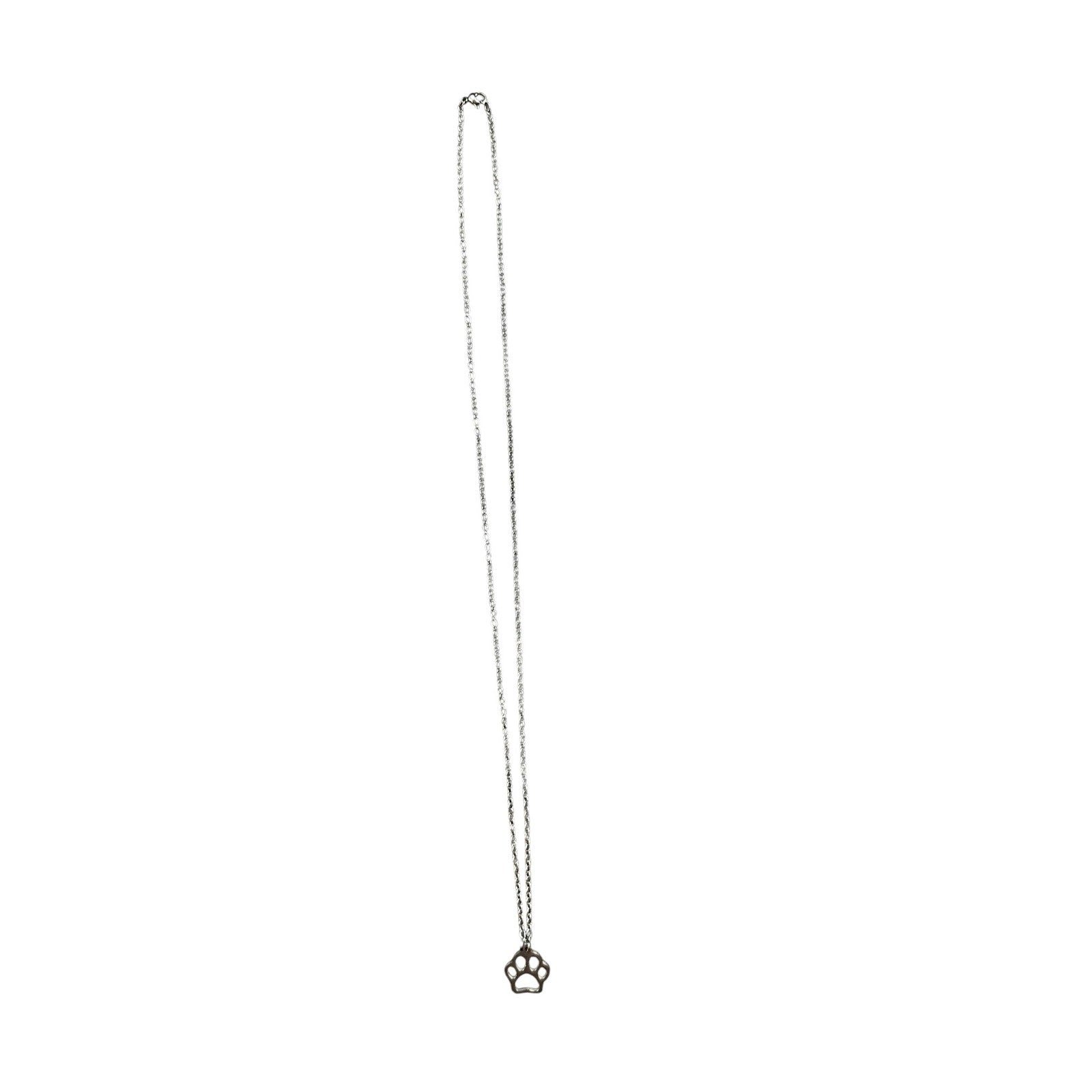 Andrew Christian Paw Print Necklace in Silver — One Size