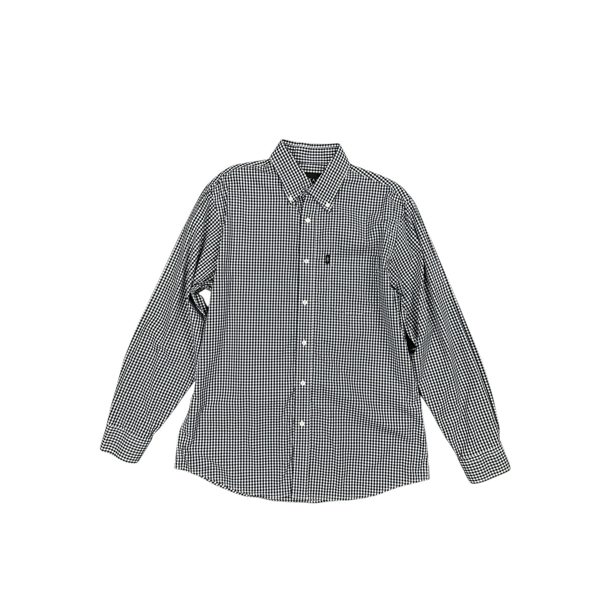 Texas Standard Gingham Checkered Long Sleeve Button Down — Size Medium // Preowned
