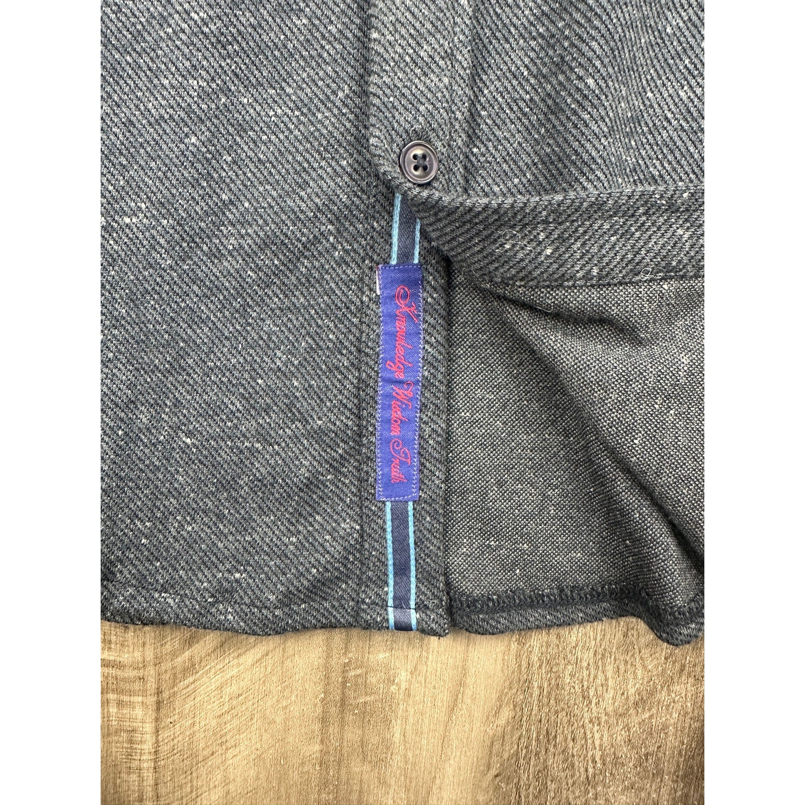 Robert Graham Vigano Knit Classic Fit Long Sleeve Over Shirt in Blue — Size Medium