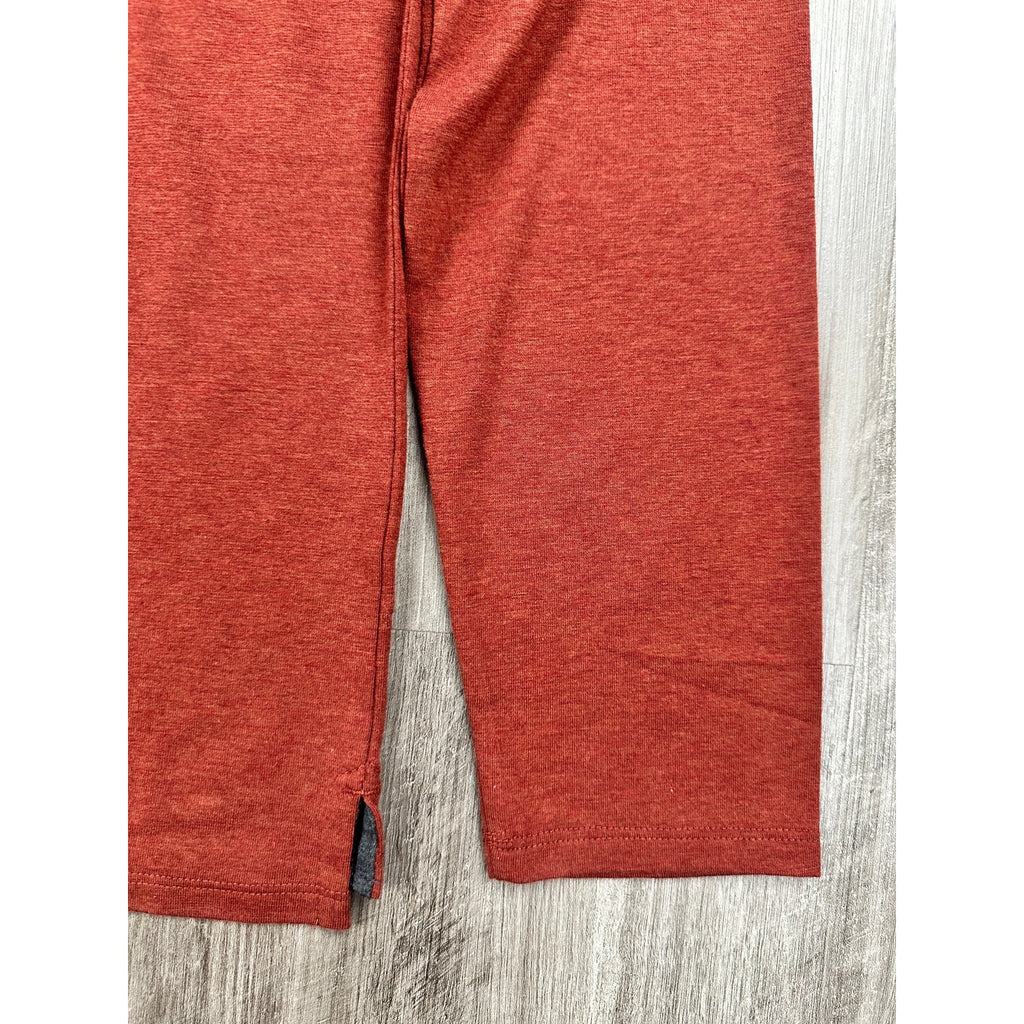KJUS Inverness Tech Long Sleeve Polo in Cedar Red — Size 52 (Large)