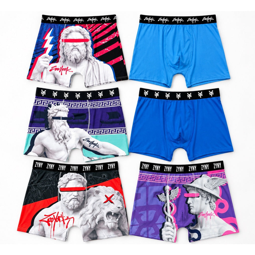 Zoo York Super Soft Brushed Performance Boxer Briefs - 6 Pack — Size Small