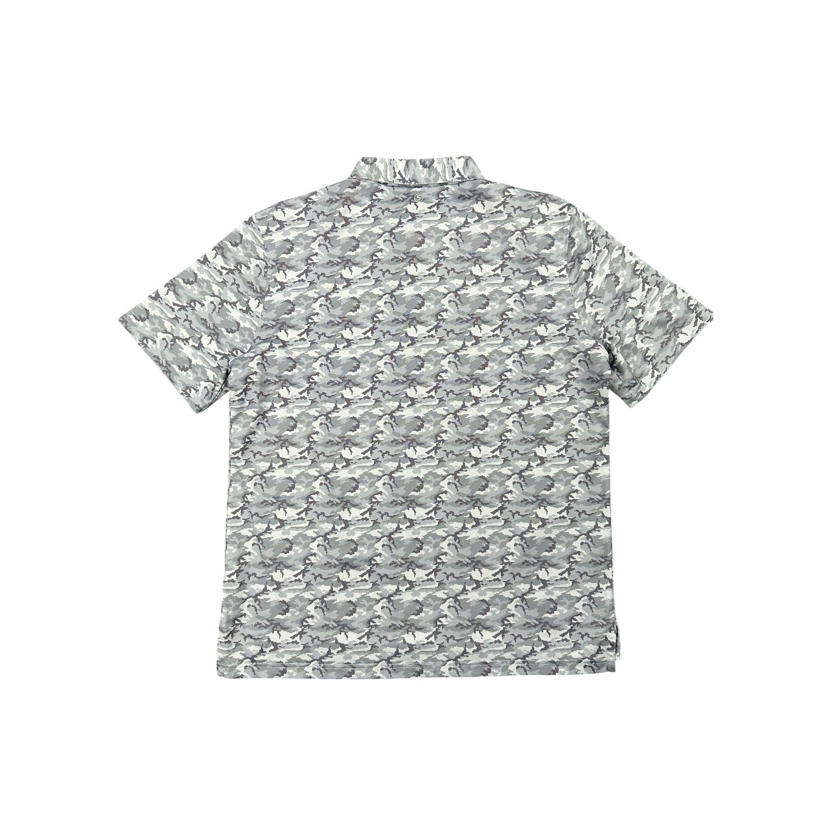 Stitch Golf Camo Performance Golf Polo in Grey, Light Grey and Charcoal — Size Large // Preowned