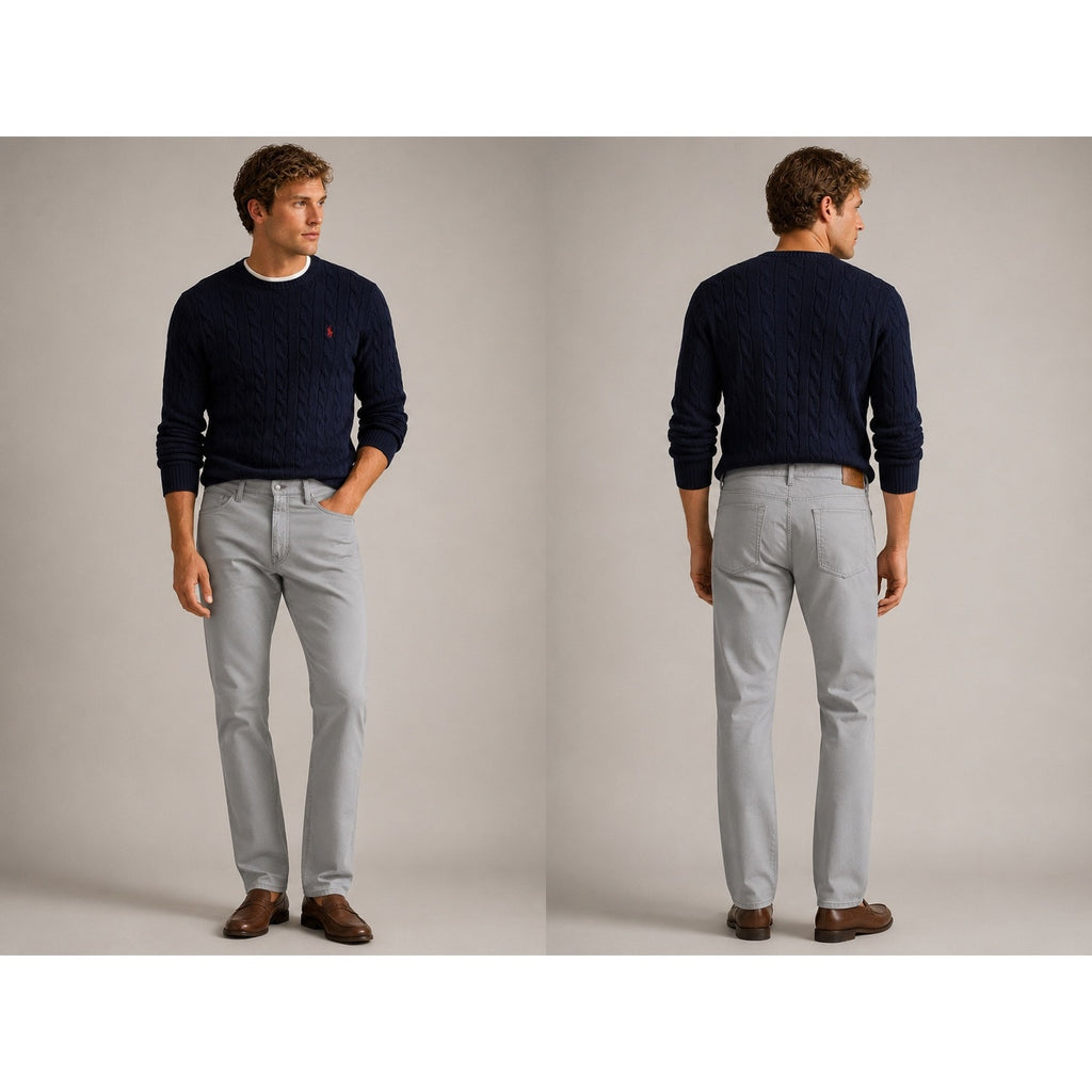 Polo Ralph Lauren The Varick Slim Straight Stretch Pants in Grey — Size 40x30