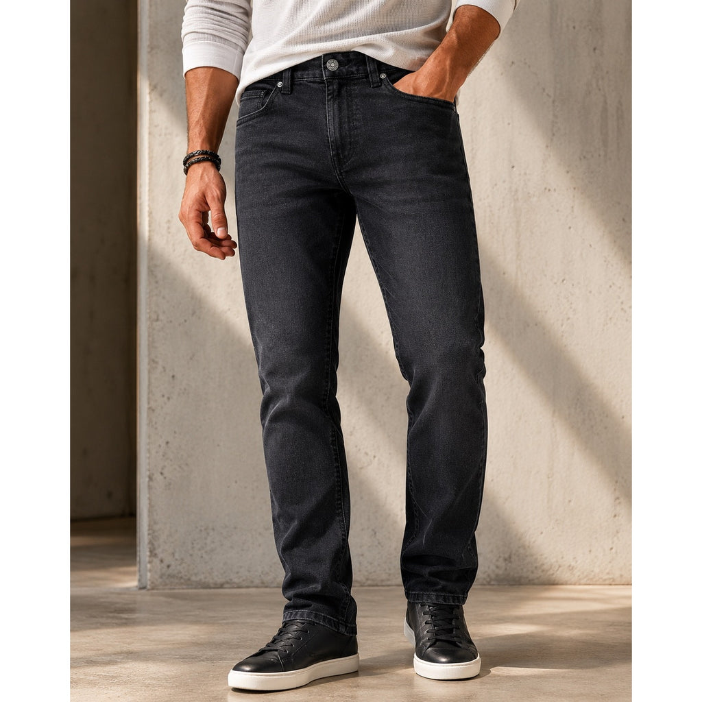 Buffalo David Bitton Ash Slim Stretch Jean in Black Sanded — Size 36x32