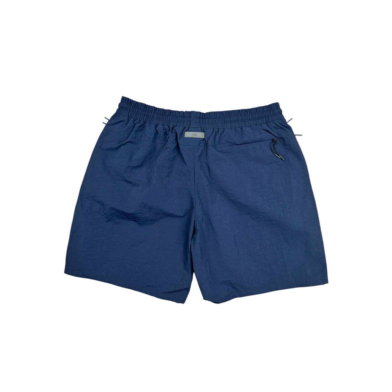 Richie Le Utility Cargo Shorts Lined Athletic Performance Shorts in Navy — Size Large