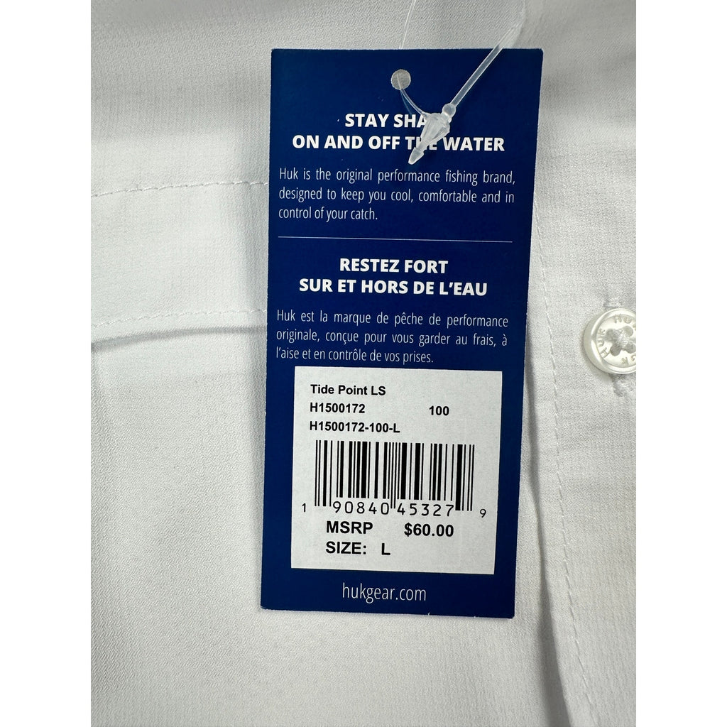 HUK Tide Point Long Sleeve Button Down — Size Large