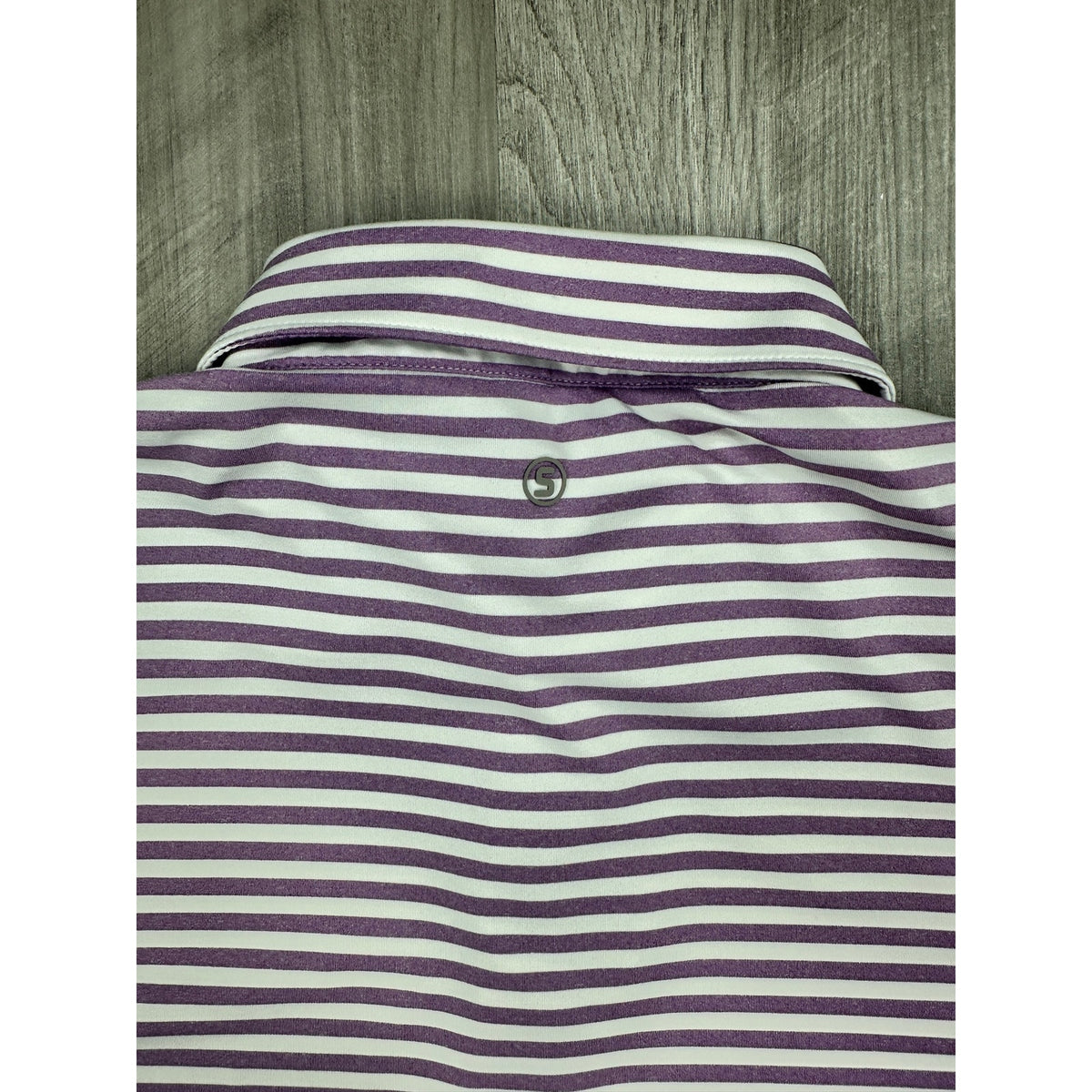 Stitch Damon Striped Performance Golf Polo — Size M/L // Preowned