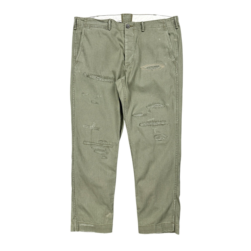 Polo Ralph Lauren Herringbone M-43 Field Pants in Green — Size 36 // Preowned