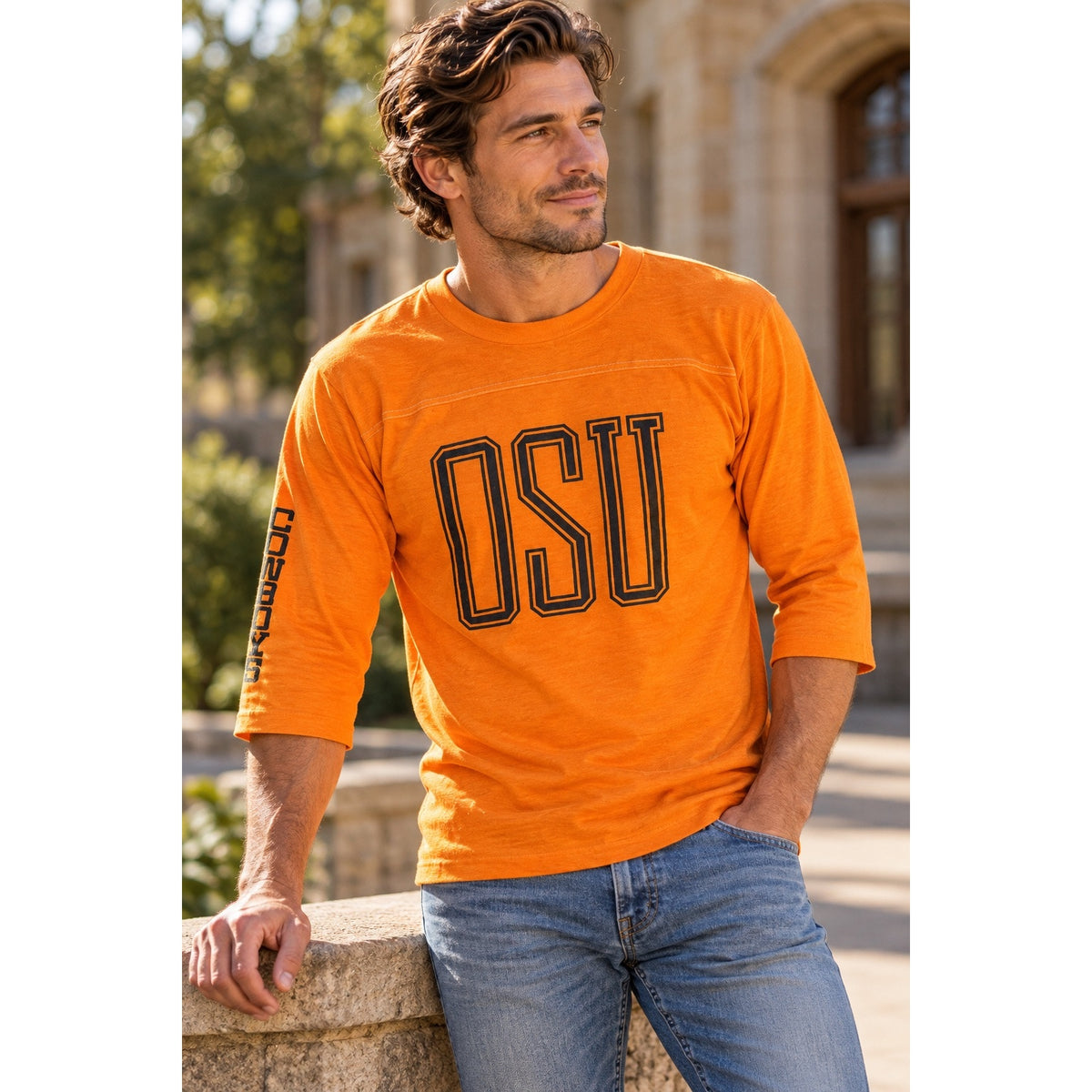 Artex Vintage Made in USA Oklahoma State Cowboys 1979 4-H Chorus 3/4 Sleeve Tee — Size Large // Preowned