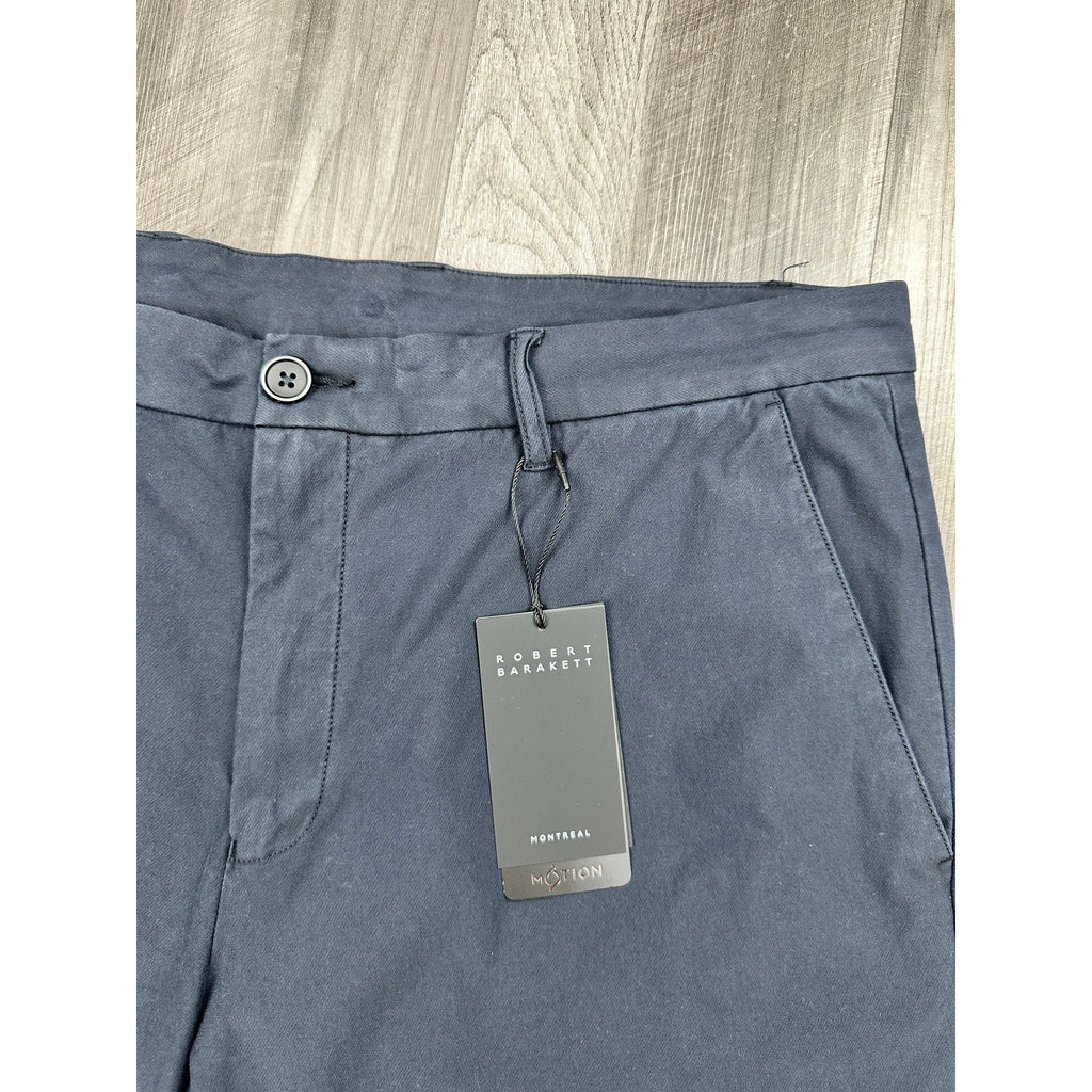 Robert Barakett Ernie Knit Chino Motion Shorts in Navy — Size 38