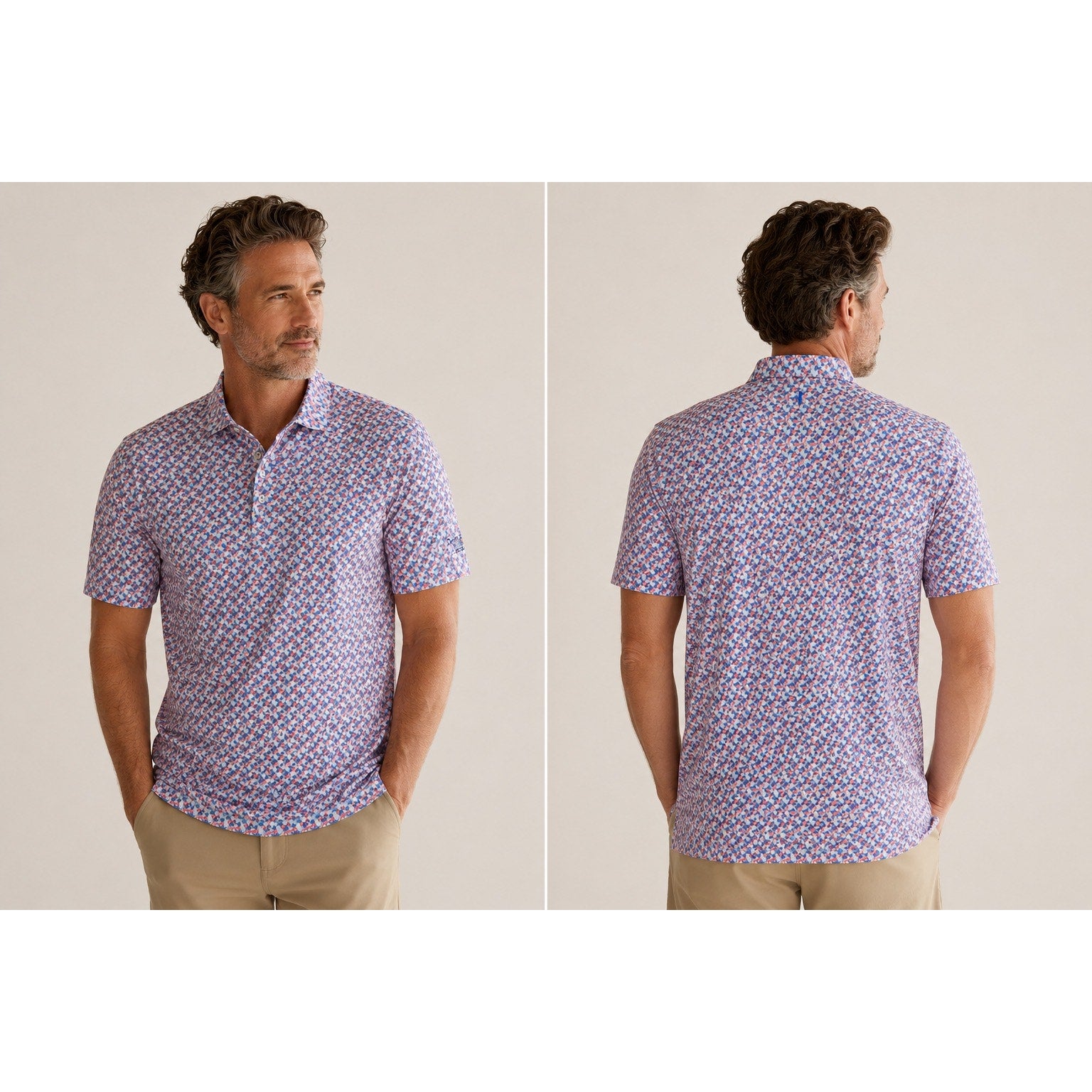 Johnnie-O Royal Palm Performance Golf Polo in Malibu Red with Desert Willow Golf Resort Monogram — Size 2XL // Preowned