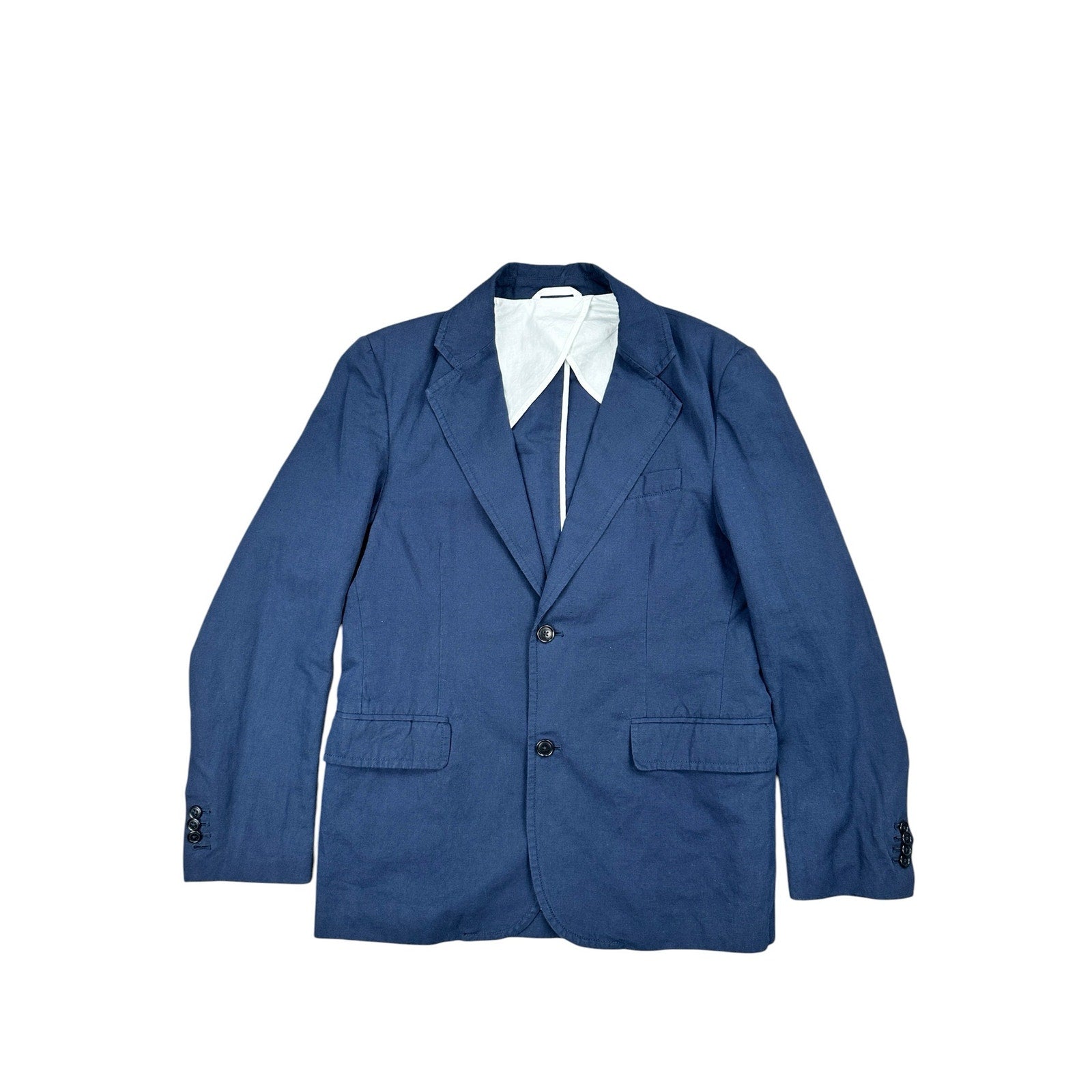 Alex Mill Cotton Linen Cooper Blazer in Navy — Size Small