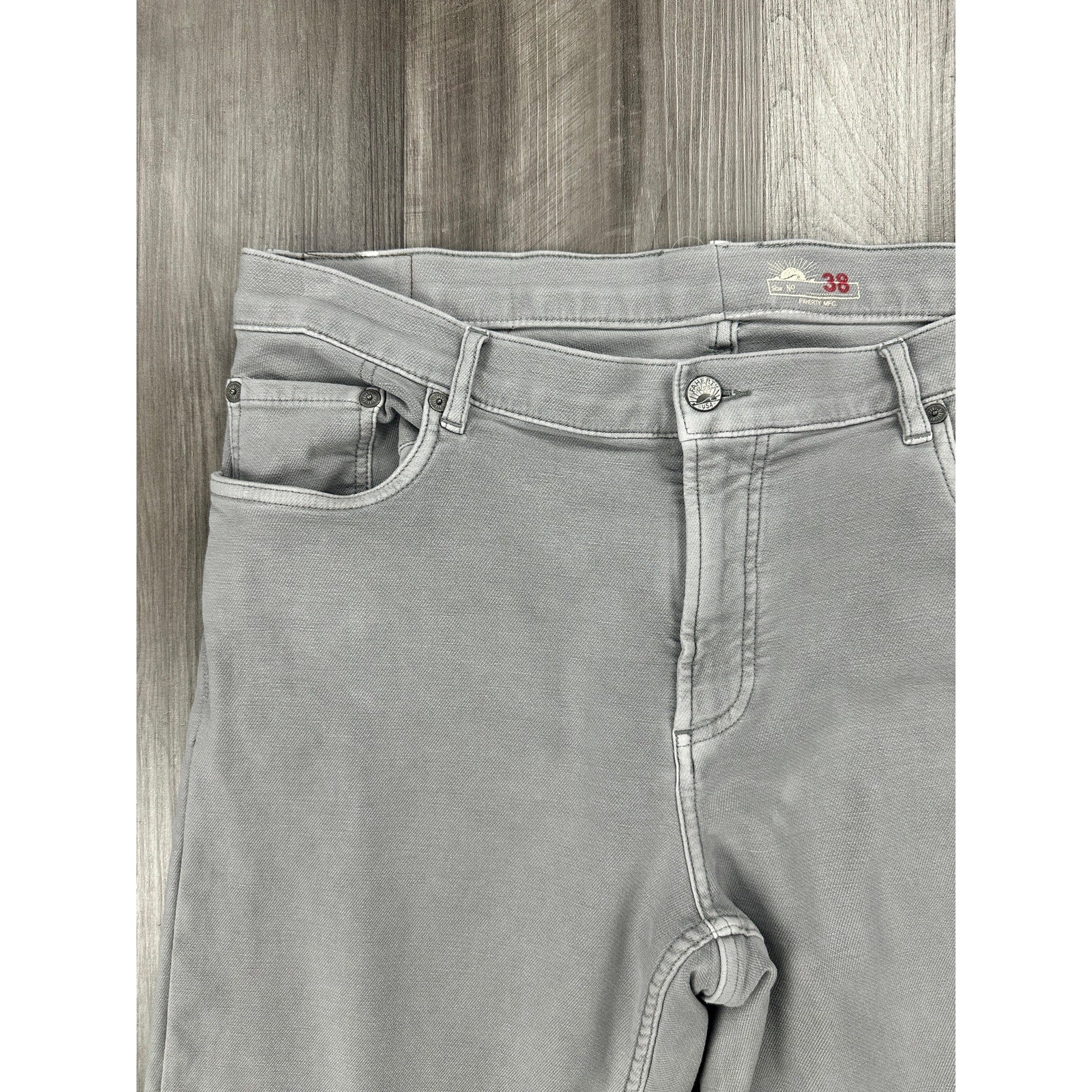 Faherty Stretch Terry 5 Pocket Pants in Gray — Size 38 // Preowned