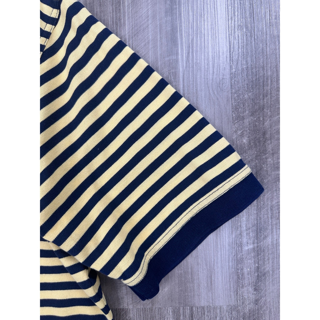 Masters Collection 60's Two Ply Mercerized Striped Classic Pique Polo — Size Large // Preowned