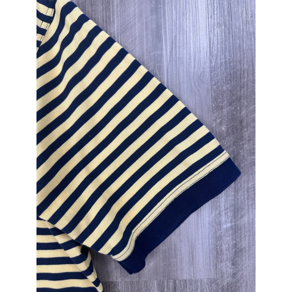 Masters Collection 60's Two Ply Mercerized Striped Classic Pique Polo — Size Large // Preowned