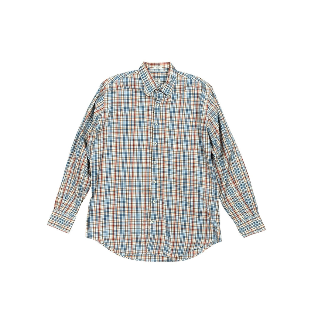 Peter Millar Crown Collection Plaid Long Sleeve Button Down Shirt — Size Large // Preowned