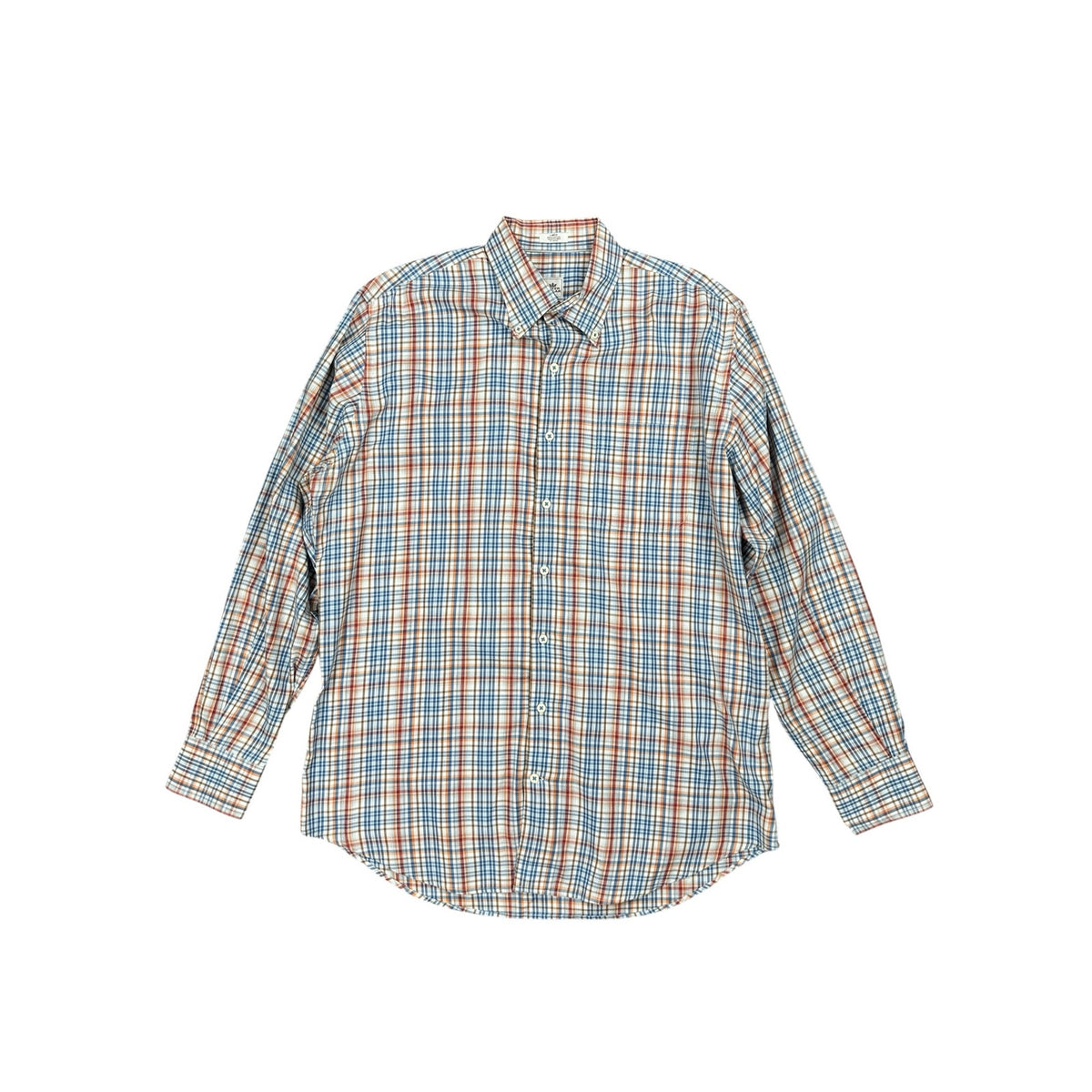 Peter Millar Crown Collection Plaid Long Sleeve Button Down Shirt — Size Large // Preowned