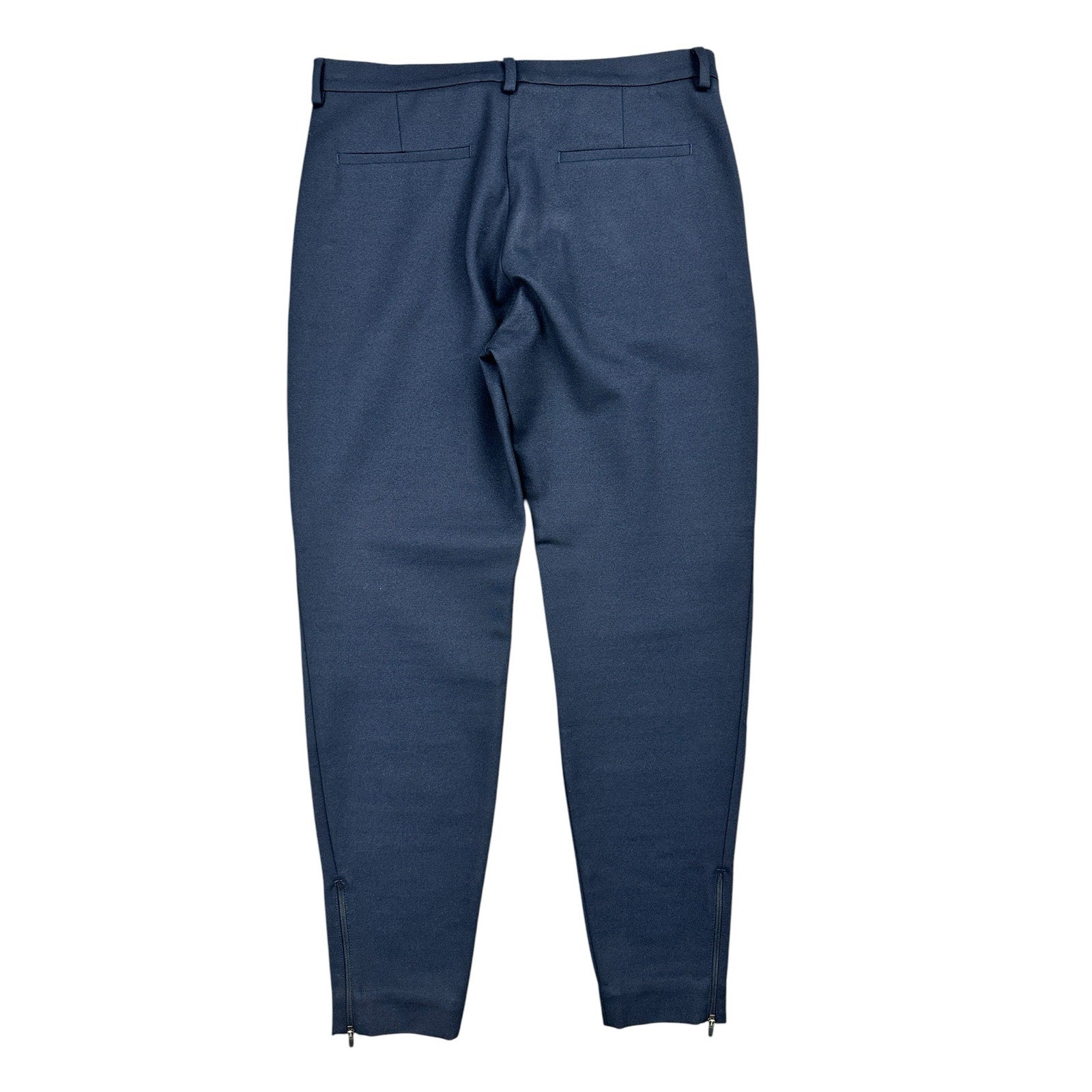COS Slim Tapered Viscose Blend Ankle Zip Trousers in Navy — Size 50 (US 34R) // Preowned