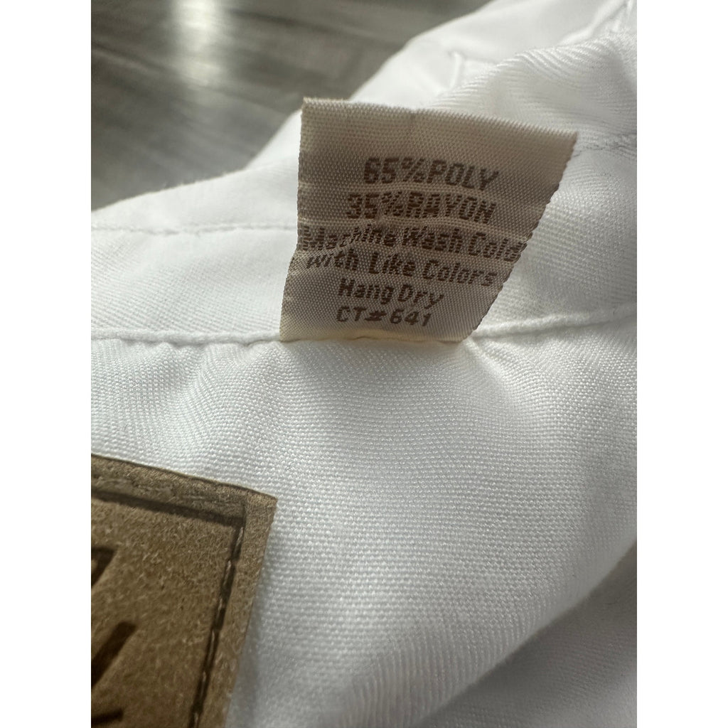 Scully Legends Gunfighter Floral Embroidered Pearl Snap Shirt in White — Size 2XL // Preowned