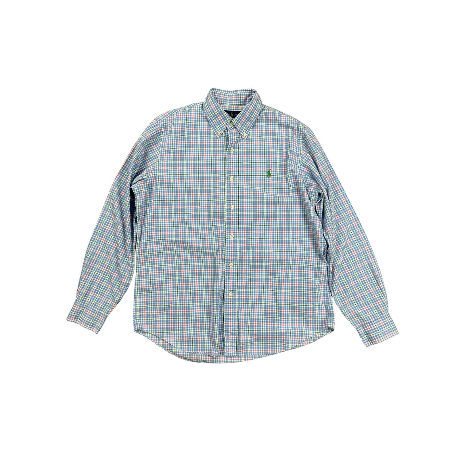 Polo Ralph Lauren Oxford Button Down Shirt in Multi-Color Plaid — Size Medium