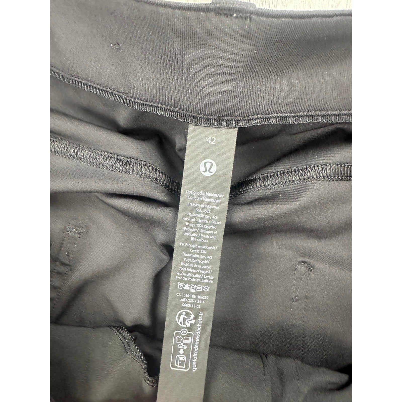 Lululemon ABC Slim Fit Warpstreme 5 Pocket Pants in Black — Size 42 // Preowned