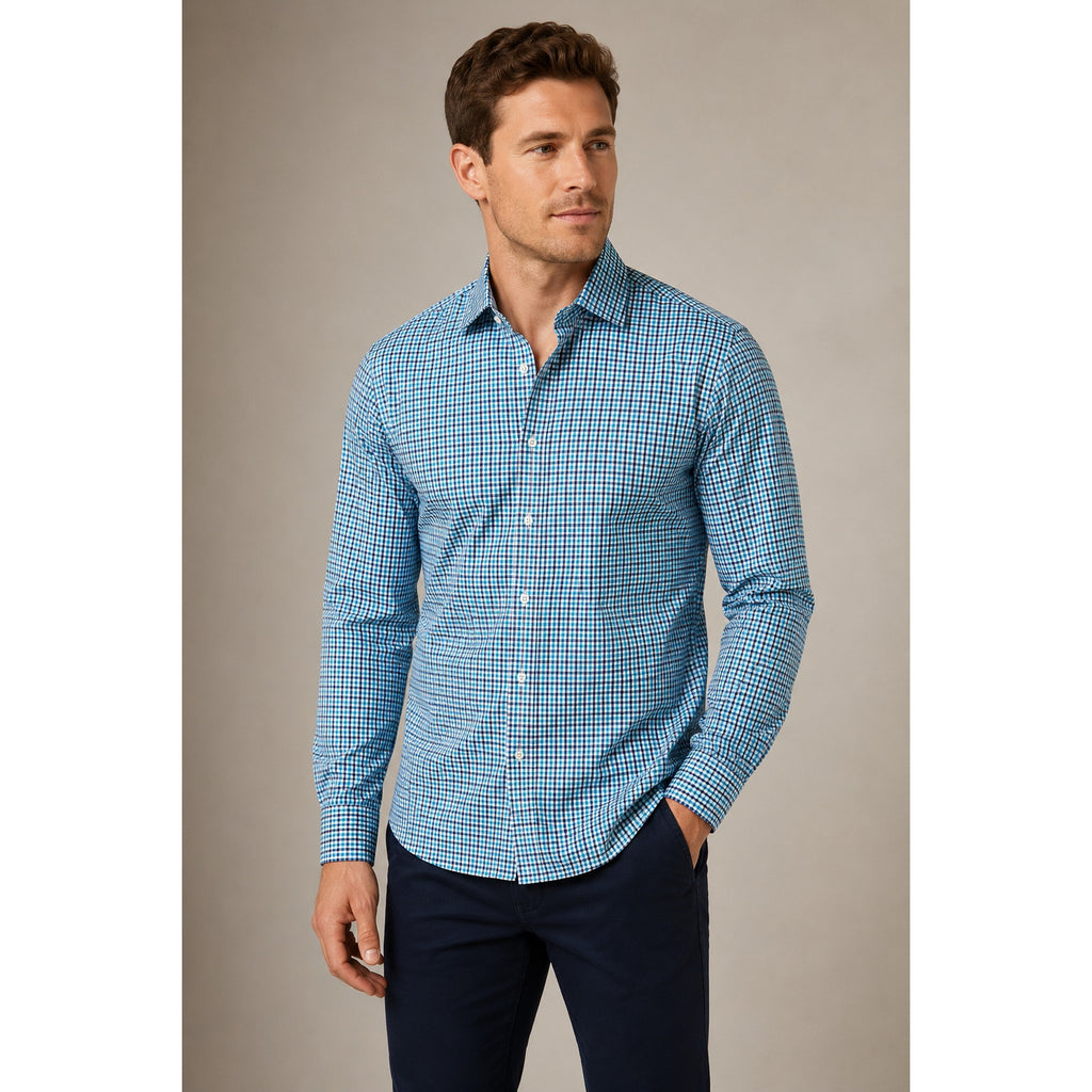 M Tailor Checkered Long Sleeve Button Down - Medium