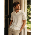 Scotch & Soda Rib Johnny Collar Pocket Polo in Egg Nog — Size Medium