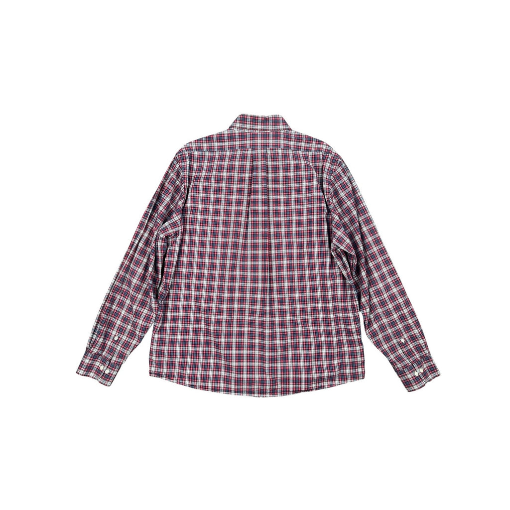 Brooks Brothers Plaid Long Sleeve Shirt in Red, Gray, White, Black — Size Large // Preowned