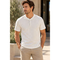 Theory Berk Function Pique Short Sleeve Henley — Size Large // Preowned