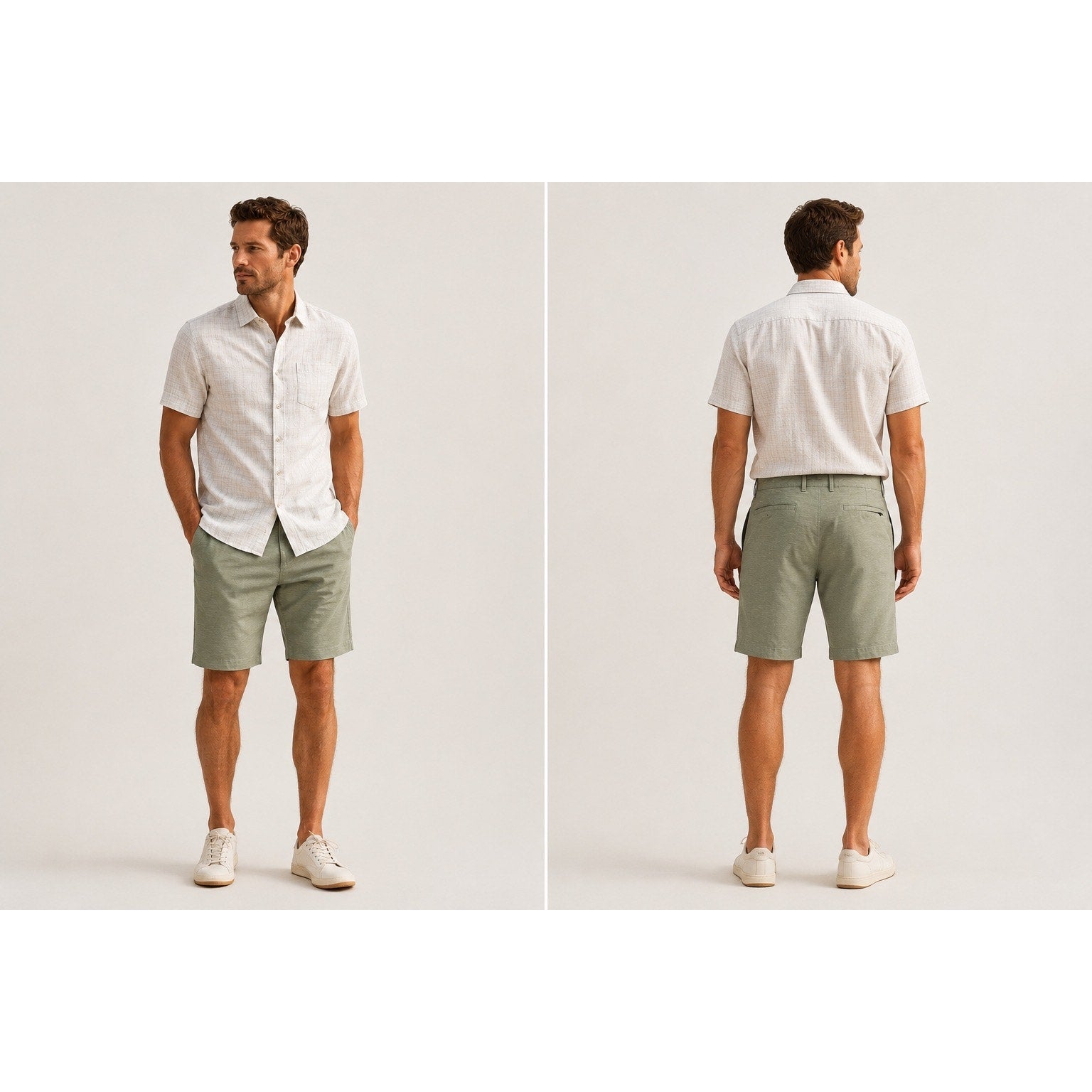 Faherty All Day Hybrid Shorts in Green — Size 36 // Preowned