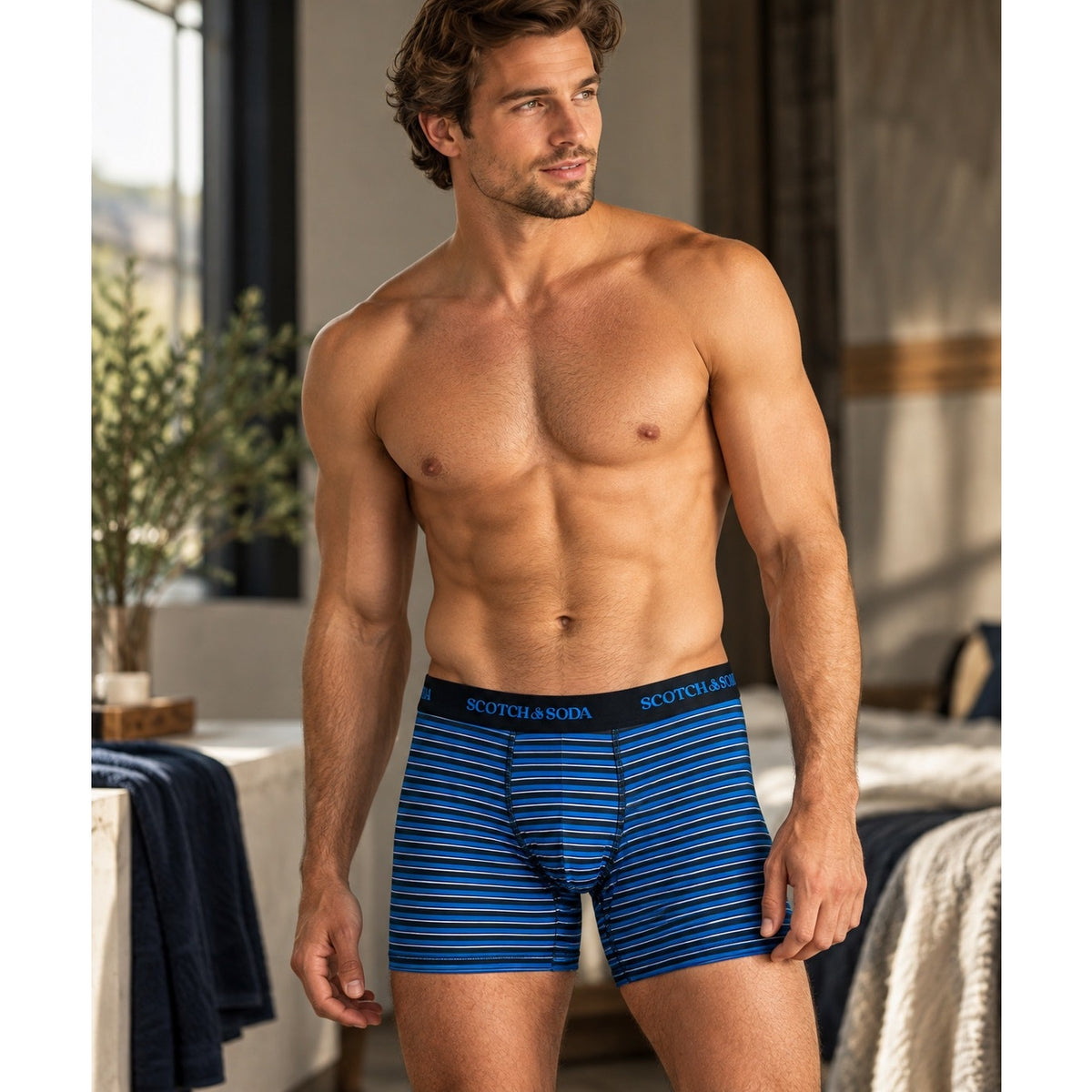 Scotch & Soda Active Stretch Boxer Brief - 3 Pack — Size Small