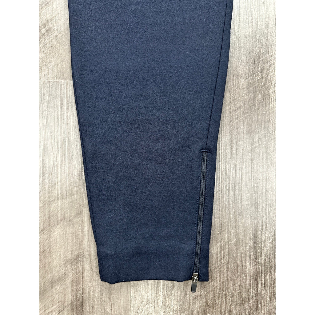 COS Slim Tapered Viscose Blend Ankle Zip Trousers in Navy — Size 50 (US 34R) // Preowned