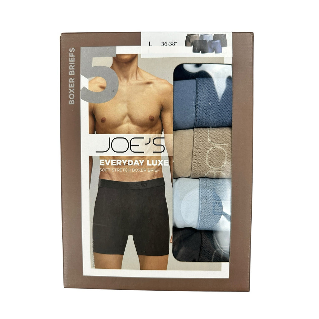 Joe's Jeans Everyday Luxe Soft Stretch Boxer Brief 5-Pack in Navy — Size Medium