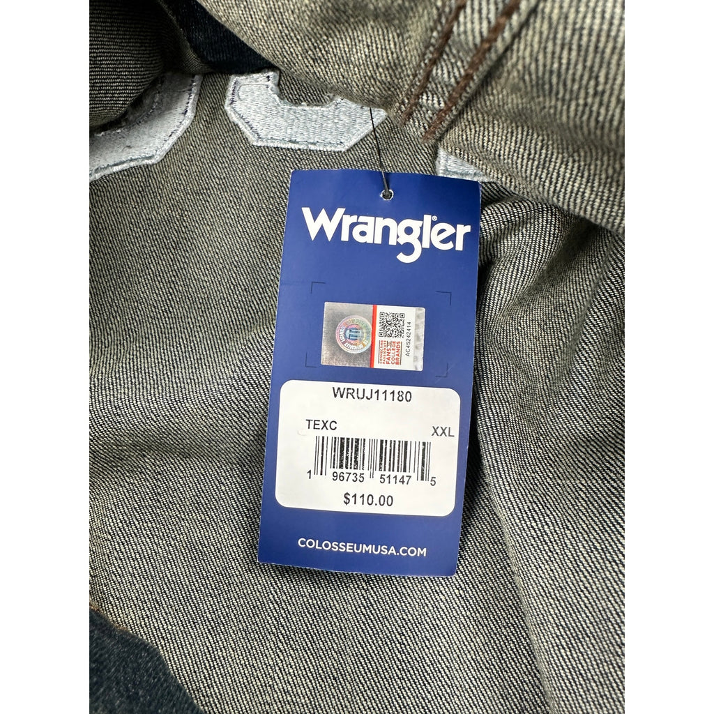 Wrangler Retro TCU Horned Frogs Unlined Stretch Denim Jacket — Size 2XL