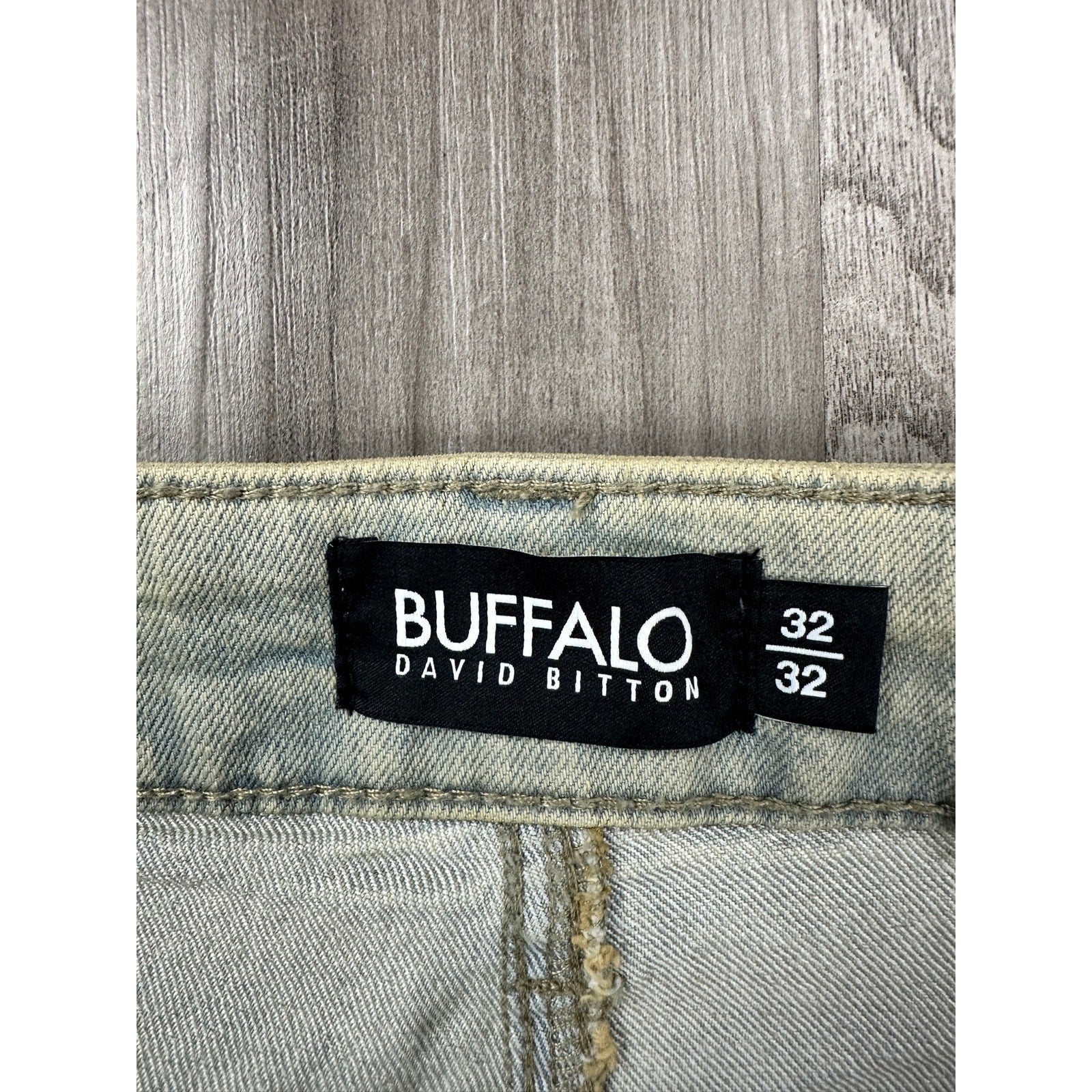 Buffalo David Bitton Ash Slim Stretch Jean in Dirty Blasted Wash — Size 32x32