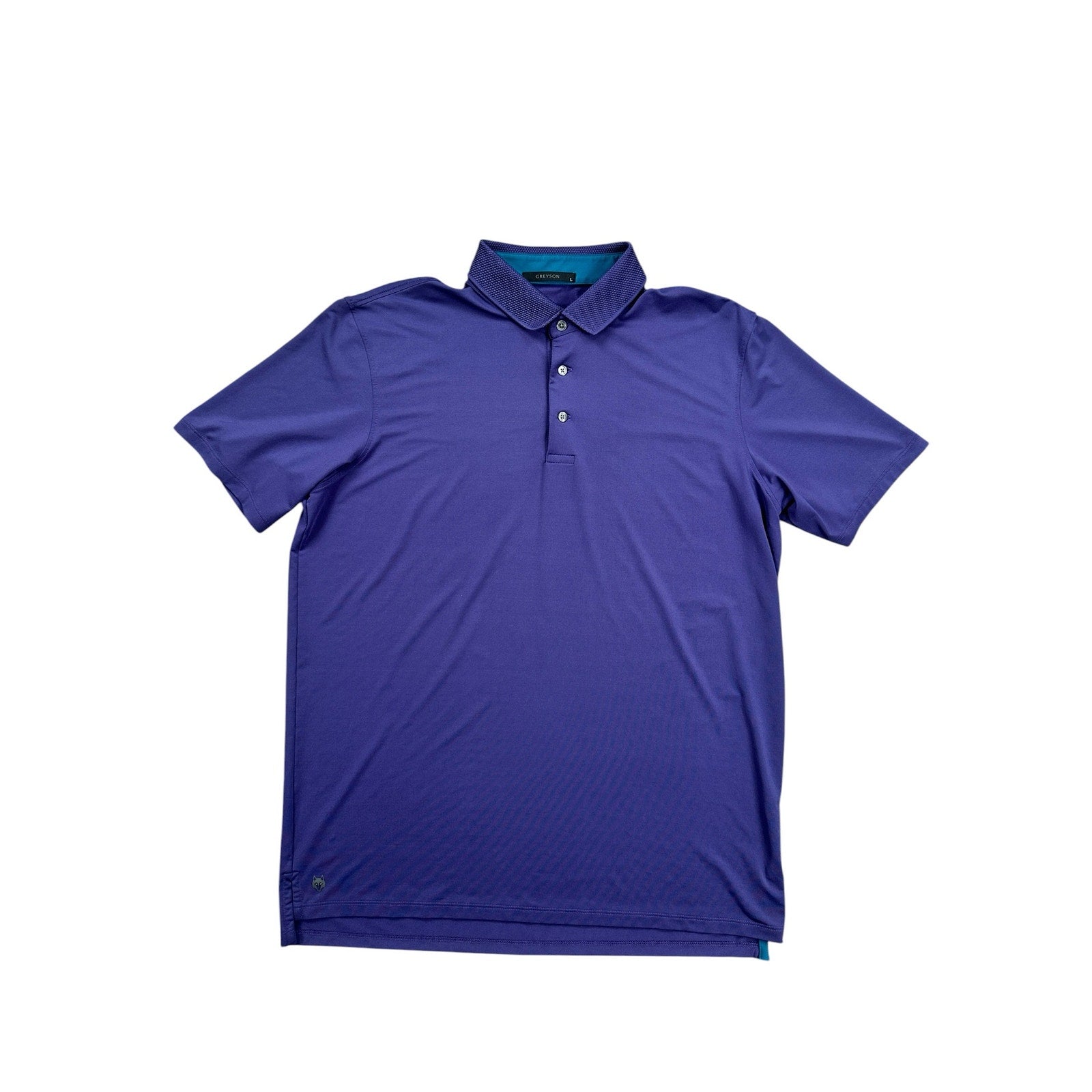 Greyson Performance Golf Polo with Knit Collar in Purple — Size Large // Preowned