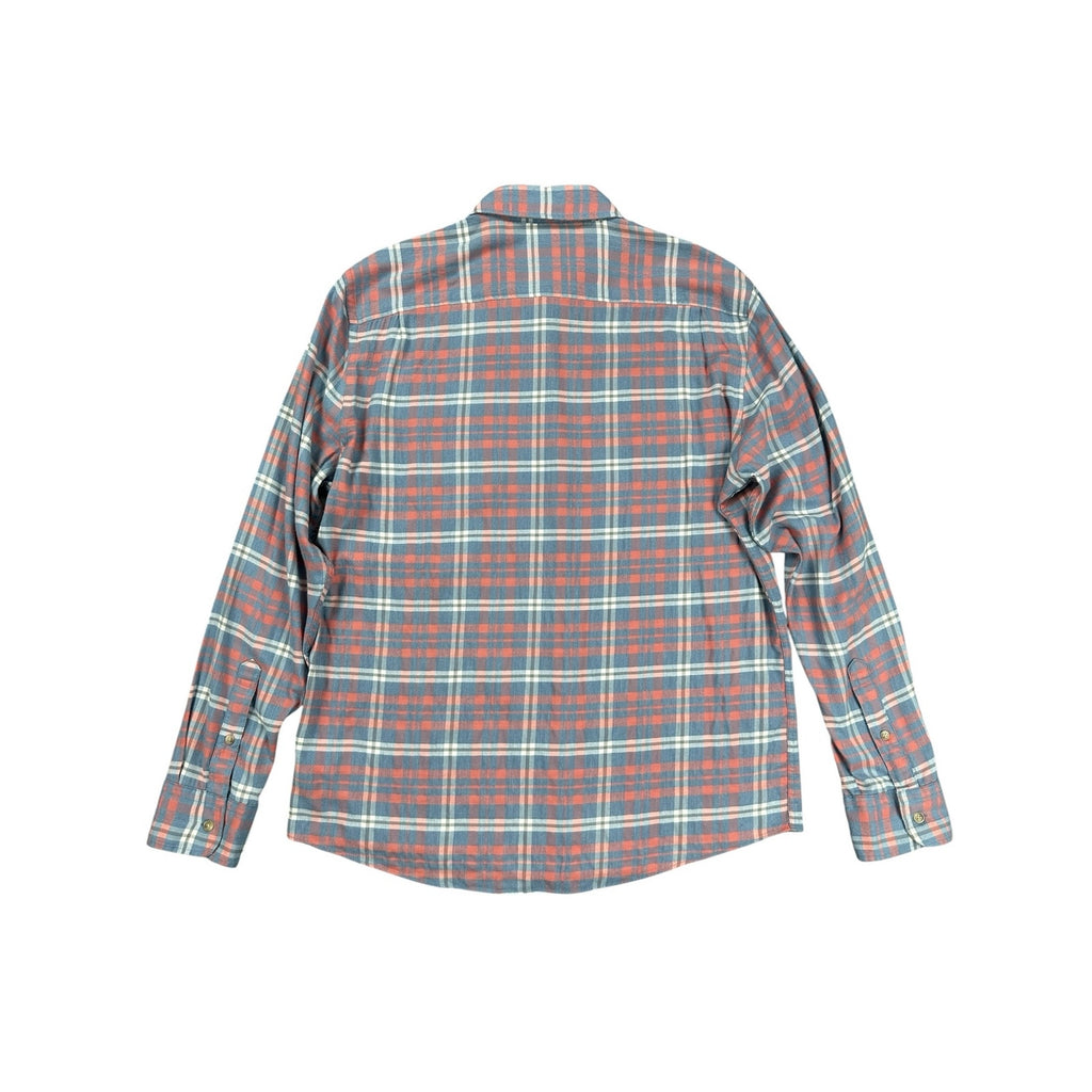 Faherty All-Time Lightweight Brushed Flannel Plaid Long Sleeve Button - Large