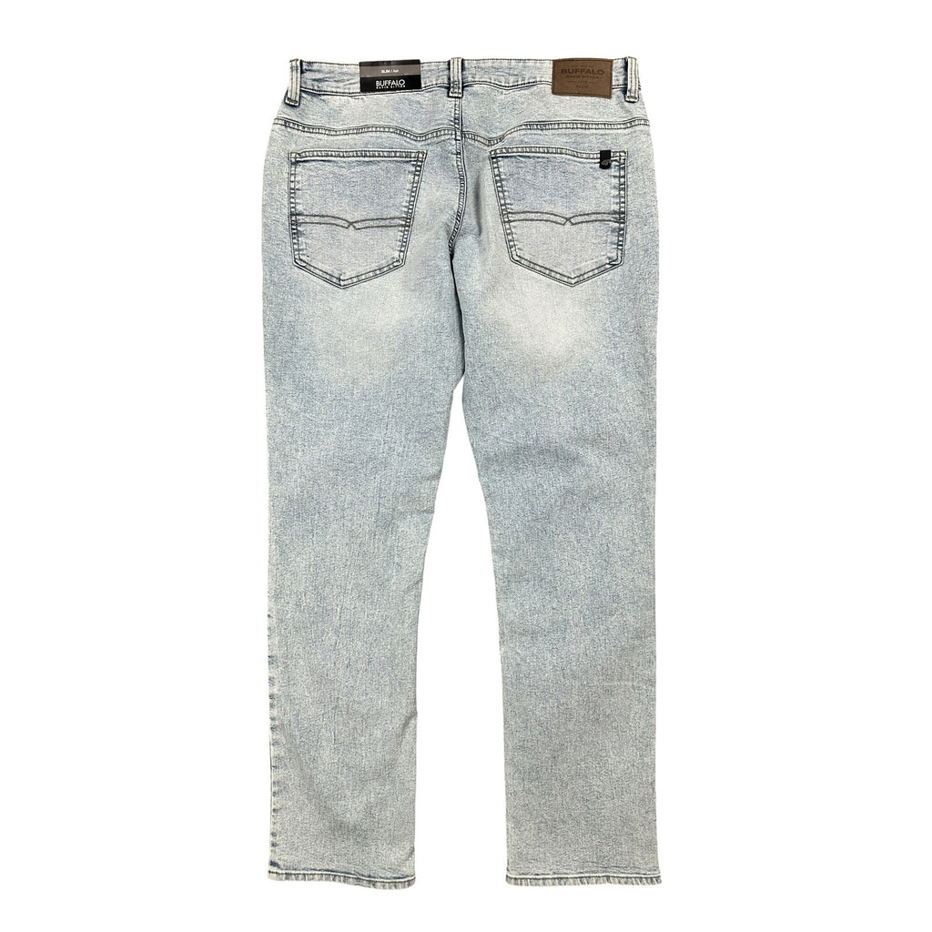 Buffalo David Bitton Ash Slim Fit Stretch Jean in Bleached and Blasted — Size 36x32