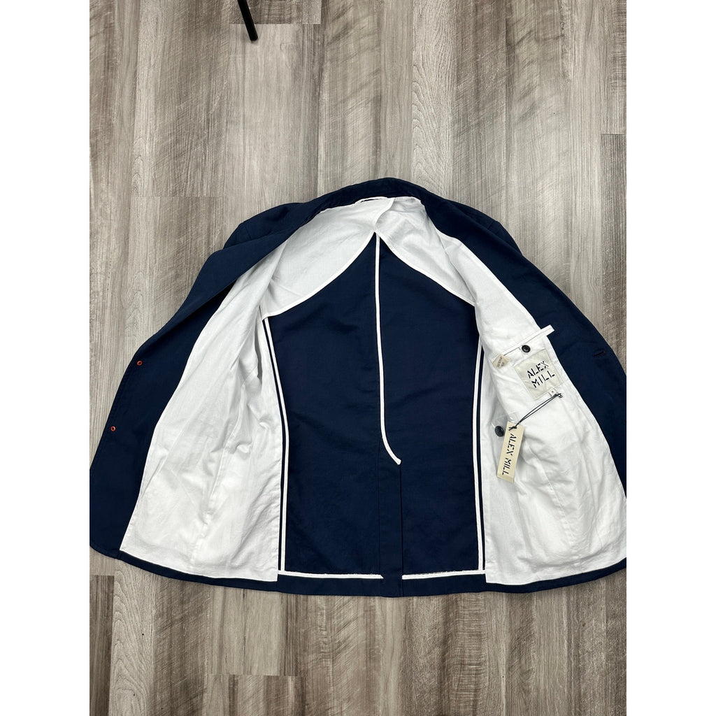 Alex Mill Cotton Linen Cooper Blazer in Navy — Size Medium