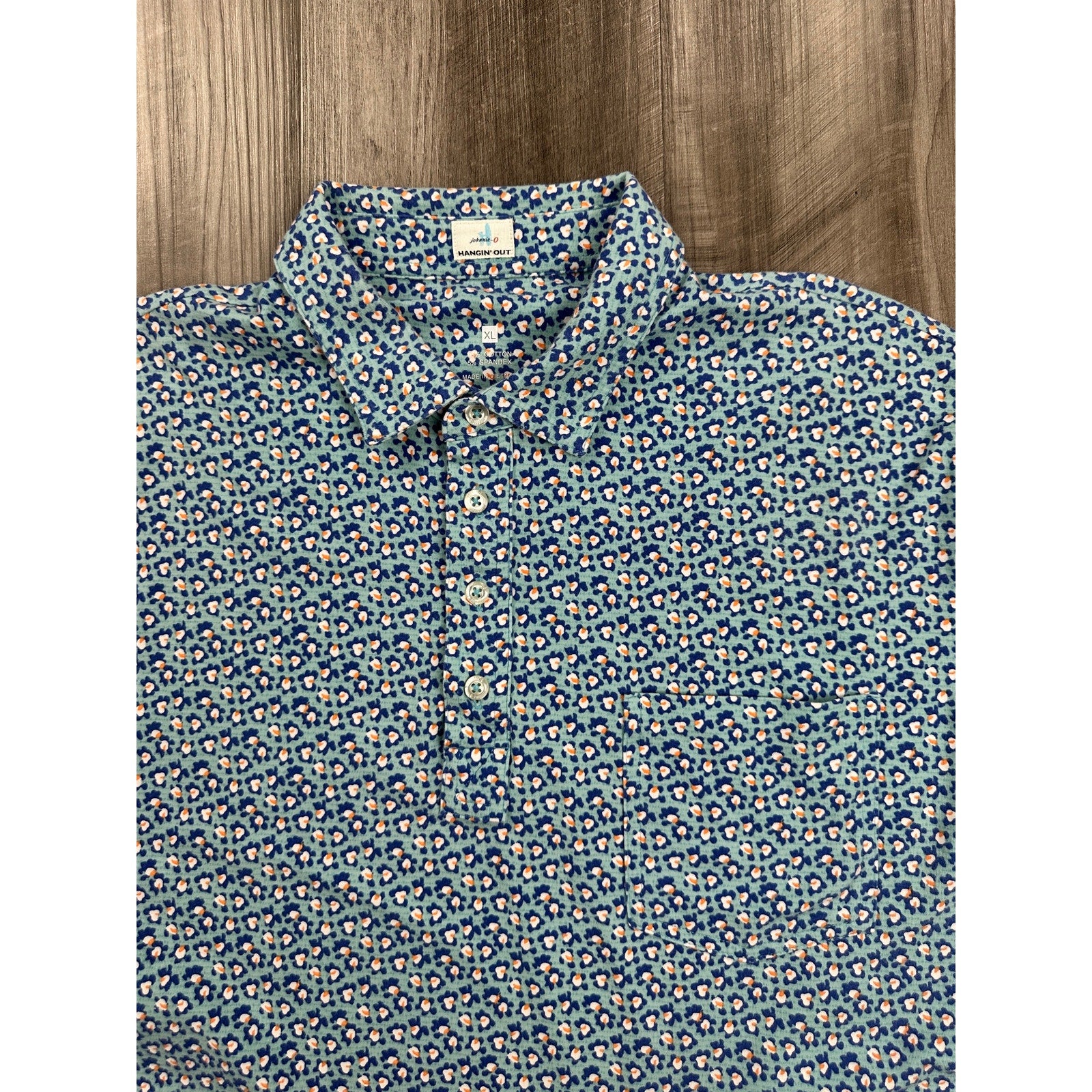 Johnnie-O Cannon Hangin' Out Polo in Barbados Blue — Size XL // Preowned