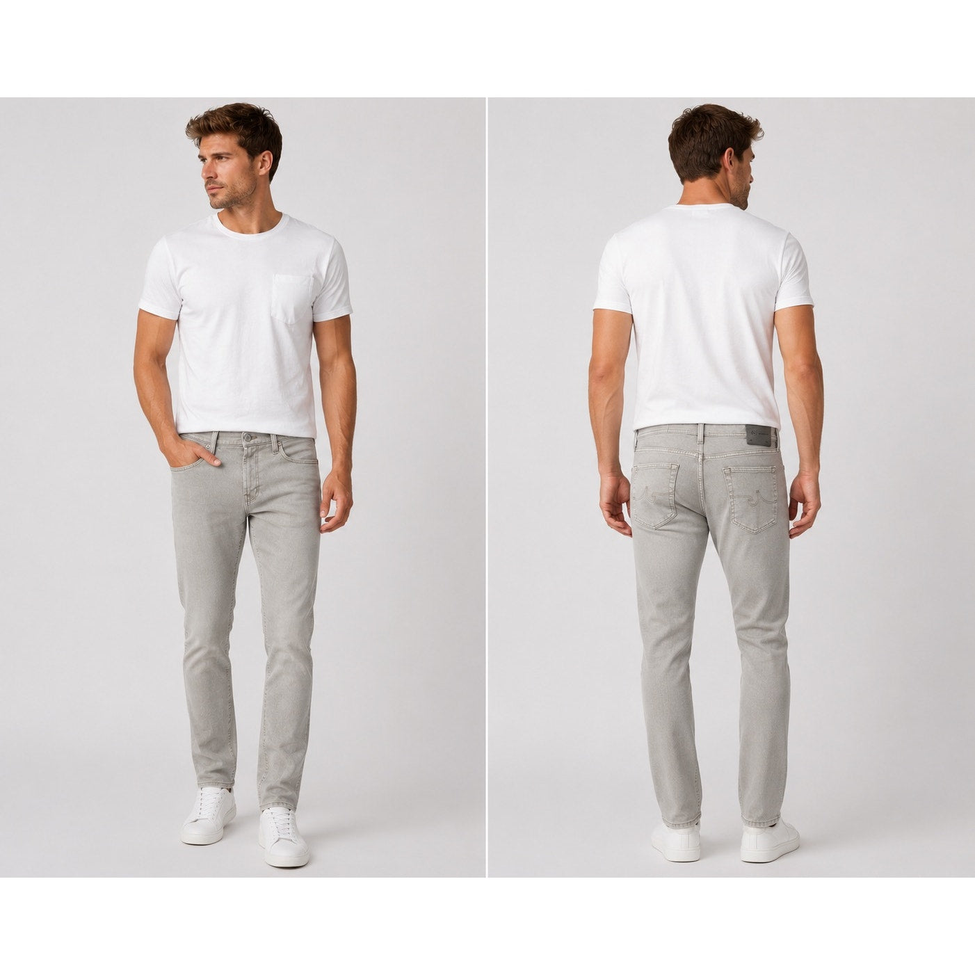 AG Adriano Goldschmied AG-ED Denim Tellis Modern Slim Jeans in Beige Khaki — Size 36x32 // Preowned