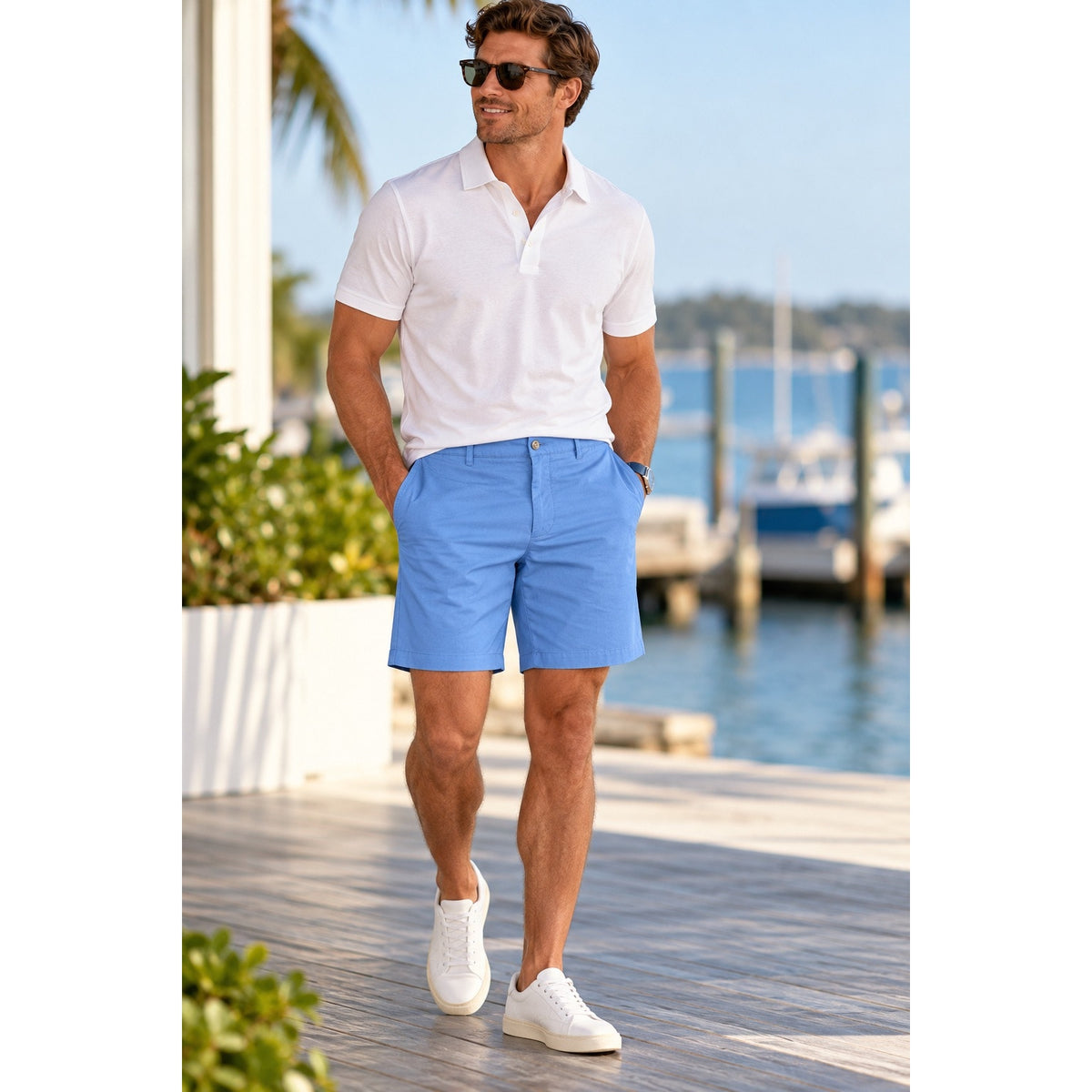 Peter Millar Crown Comfort Classic Fit Chino Shorts — Size 44