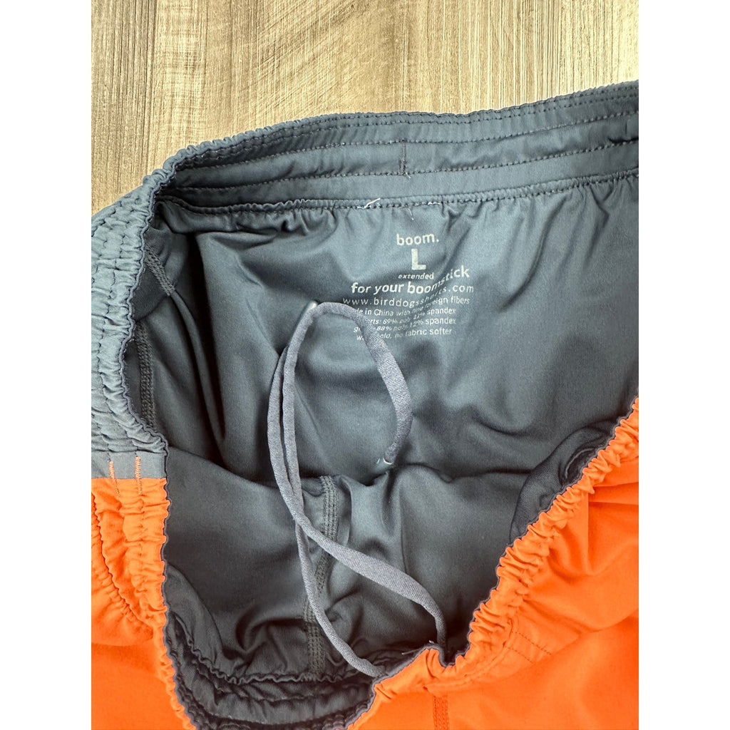 Birddogs Lined Gym Training Shorts in Peach and Navy — Size Large Extended // Preowned