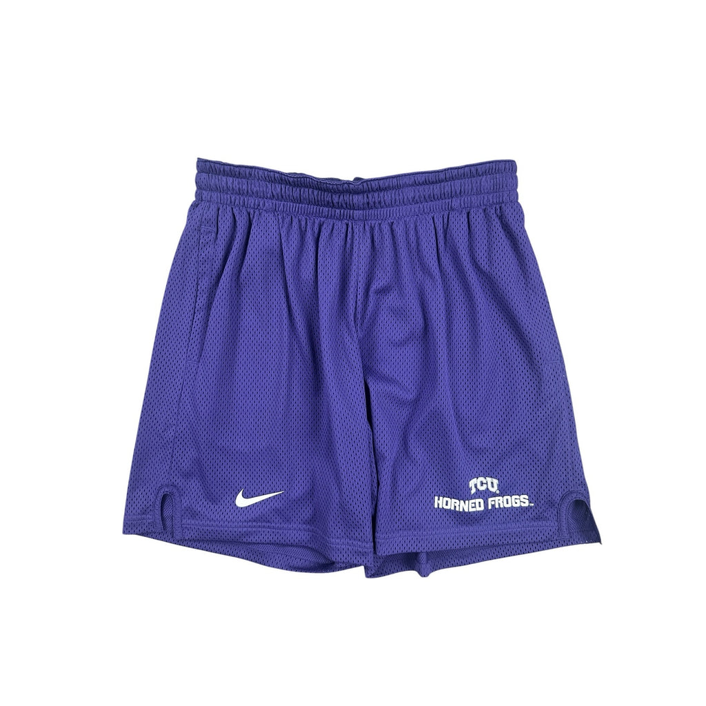 Nike TCU Horned Frogs Loose Fit Mid-Thigh Dri-FIT Mesh Athletic Shorts in Purple — Size Large