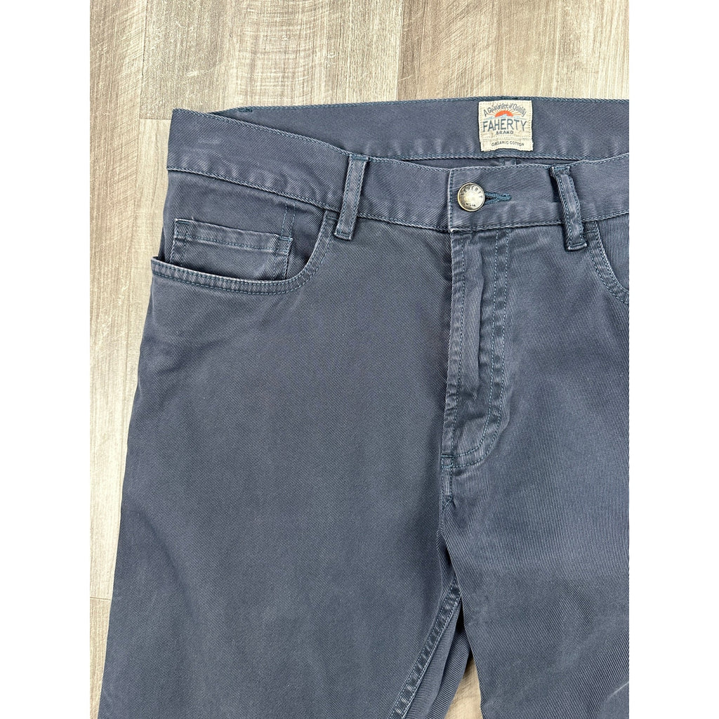 Faherty Comfort Twill 5 Pocket Pants in Navy — Size 31 // Preowned