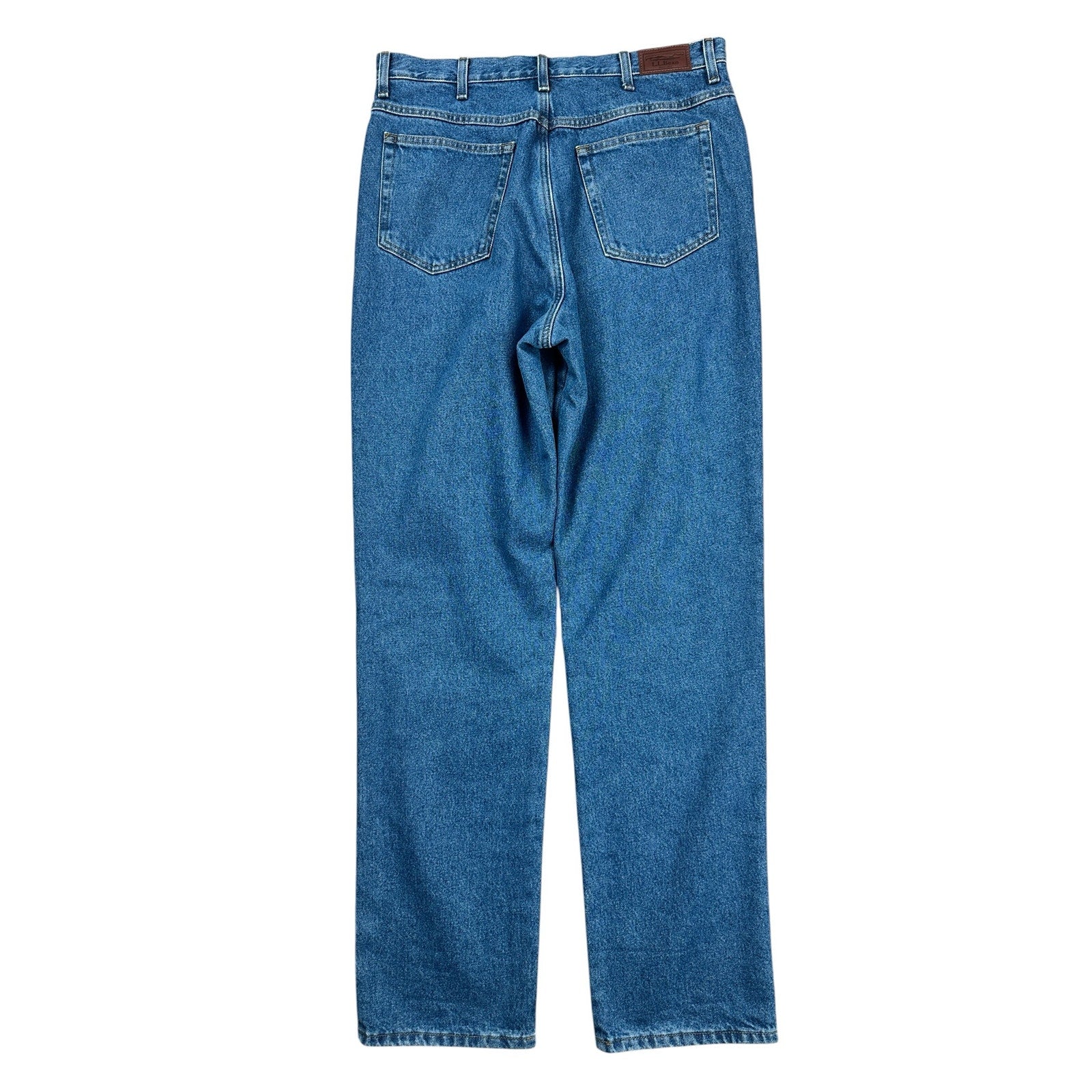 L.L. Bean Double L Classic Fit Flannel-Lined Jeans in Blue — Size 34x34 // Preowned