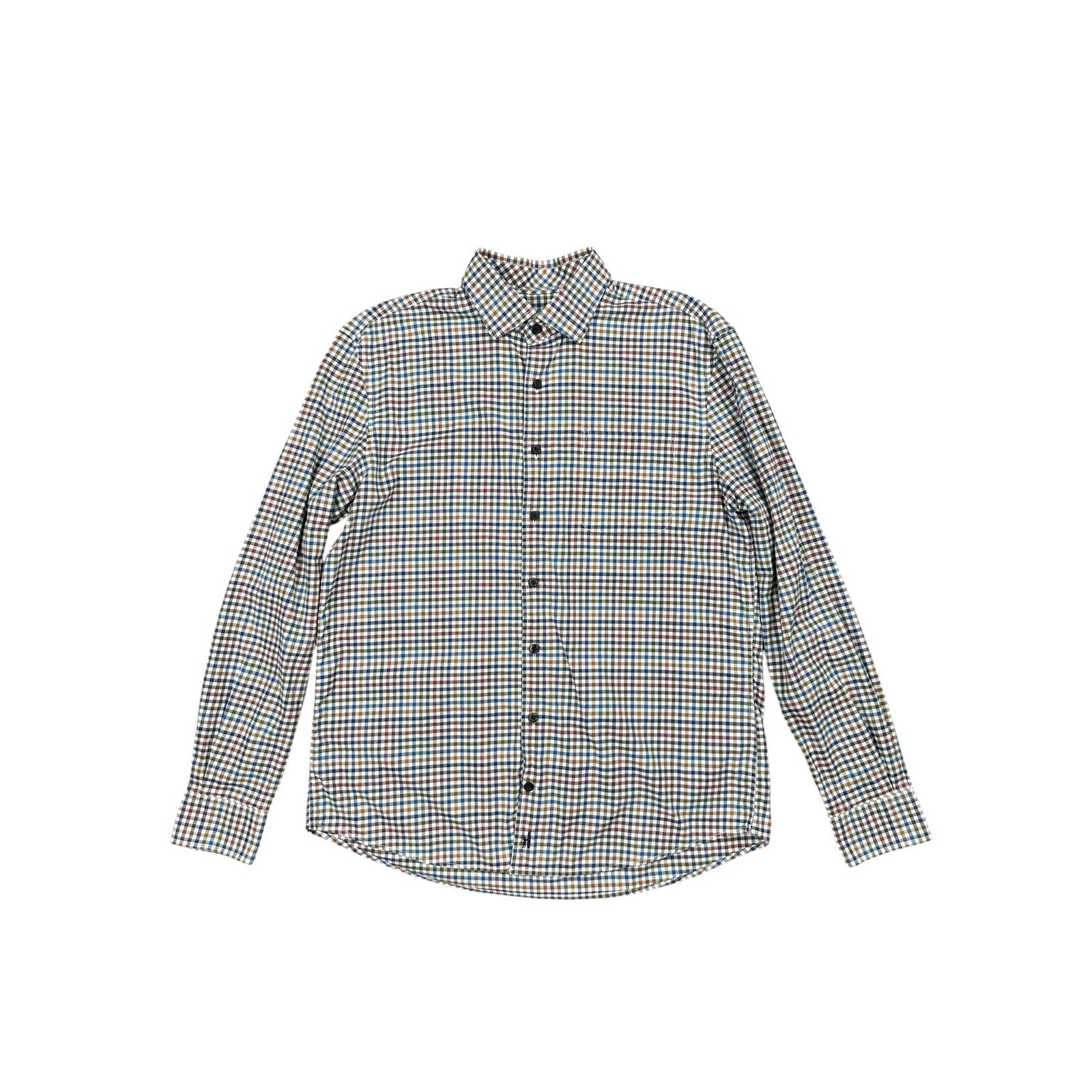 Johnnie-O Todd Checkered Hangin' Out Sport Shirt in Evergreen — Size Medium // Preowned
