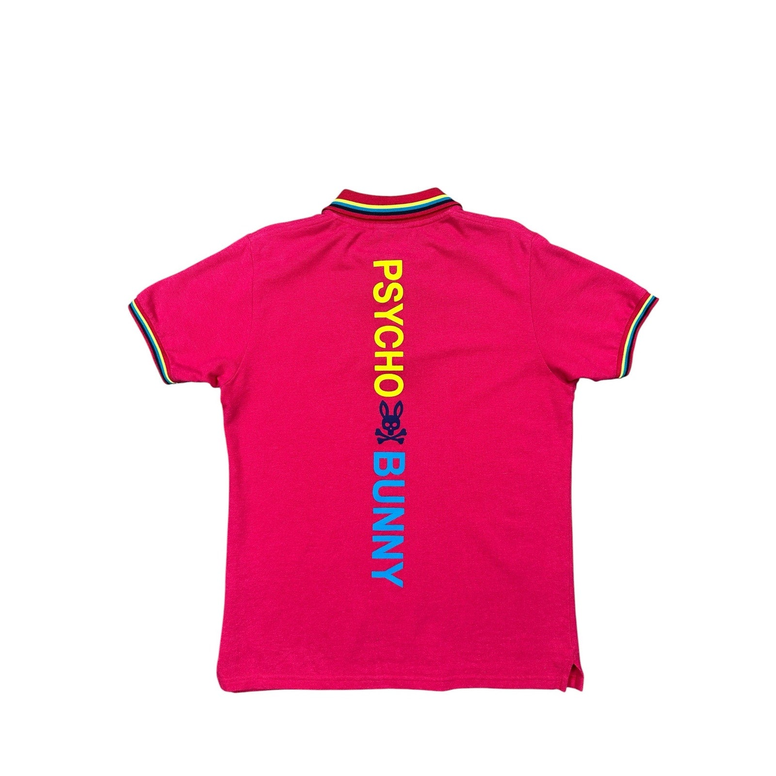 Psycho Bunny Back Graphic Pique Pima Cotton Polo in Pink — Size 6 (US Large) // Preowned