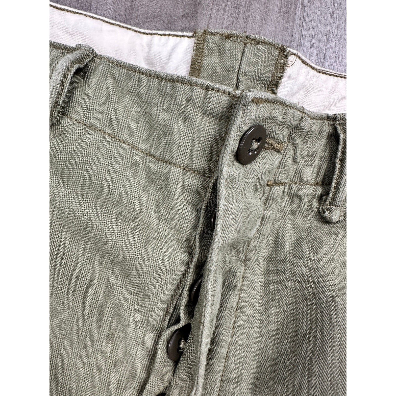 Polo Ralph Lauren Herringbone M-43 Field Pants in Green — Size 36 // Preowned