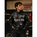Members Only x Keith Haring Paradise Garage Racing Faux Leather Jacket in Black — Size Large